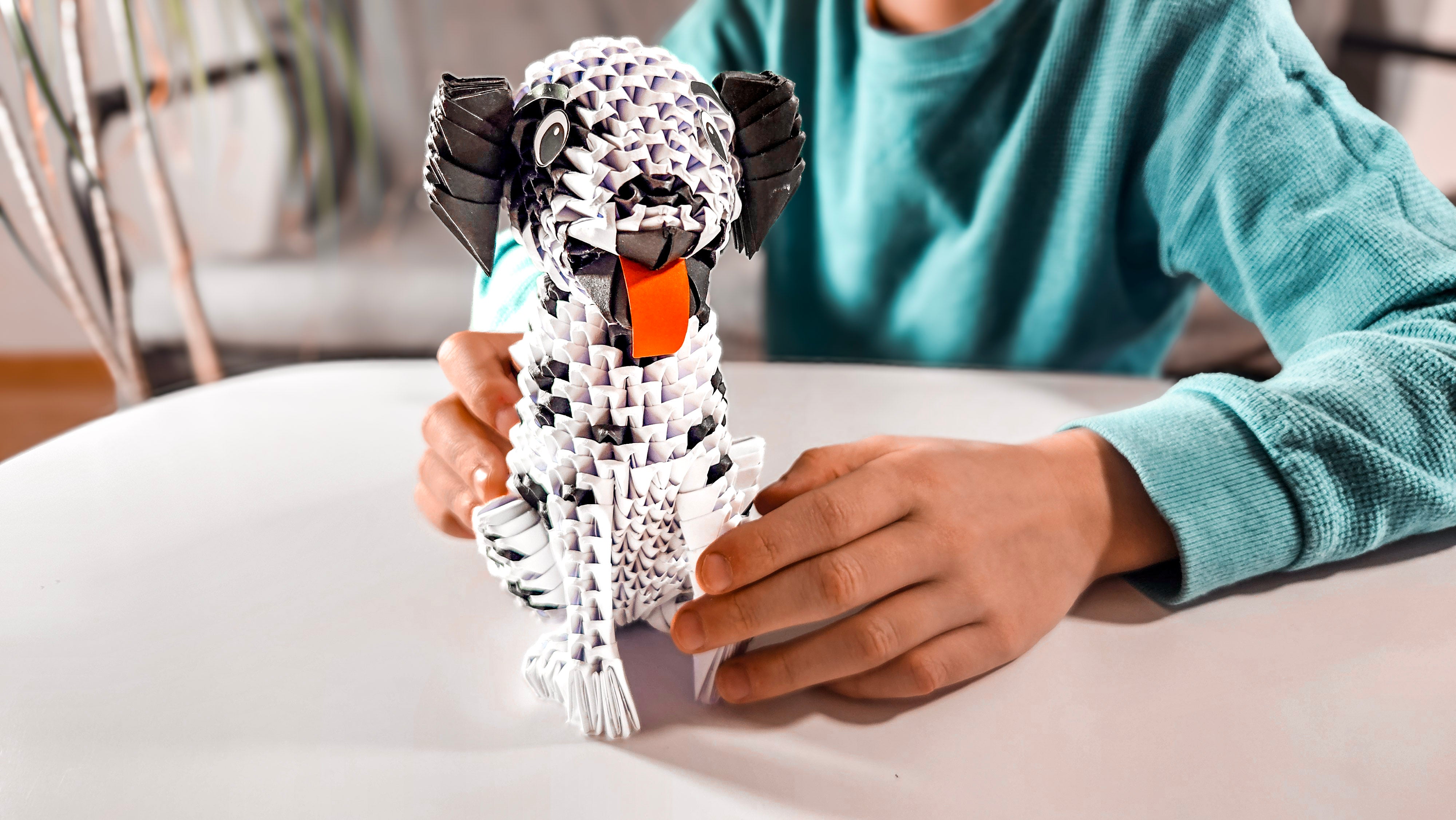 3D Dalmatiner - Origami (Byg-selv papirskulptur - 711 pcs)