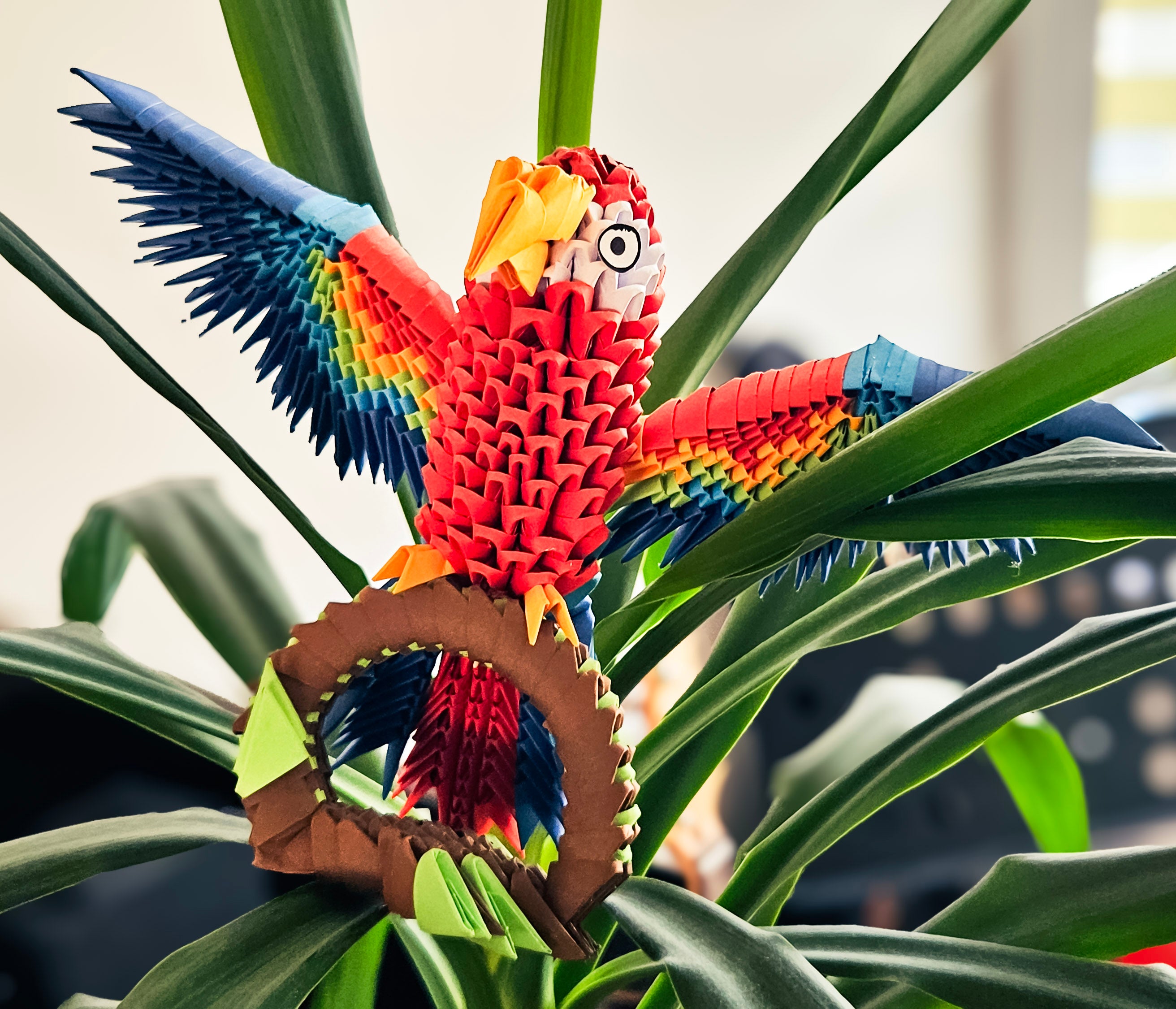3D Papegøje - Origami (Byg-selv papirskulptur - 591 pcs)