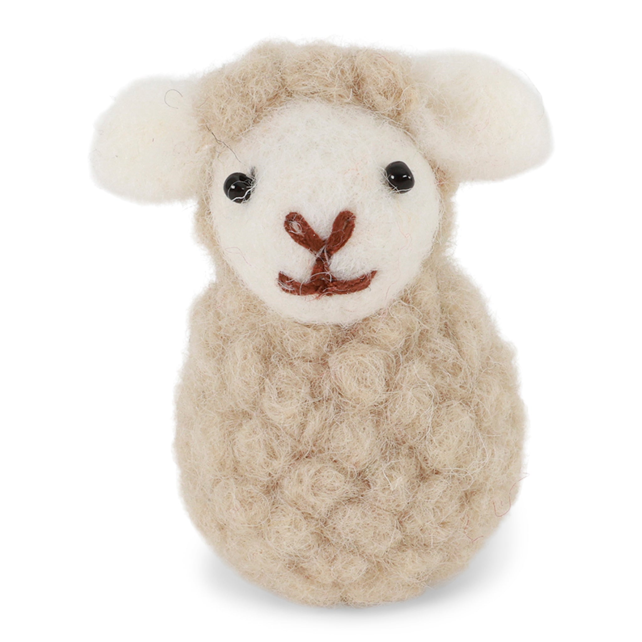 Sitting Sheep - Beige - Gry & Sif - H: 5 Ø: 3,5 cm