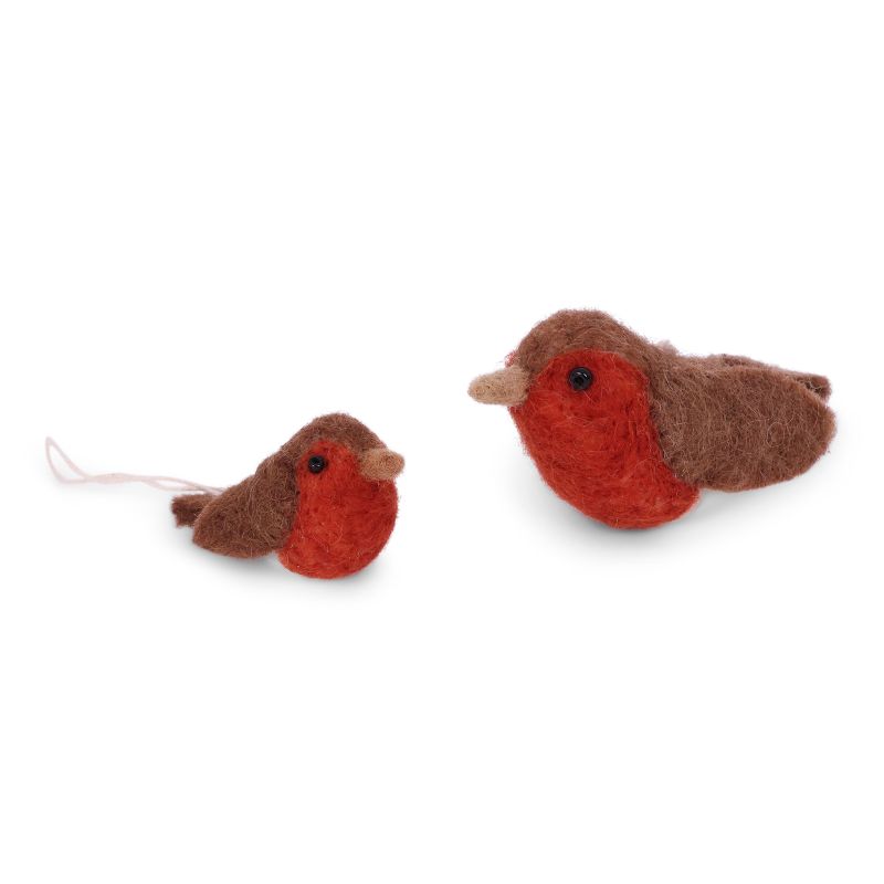 Bird - Robin - Sæt m. 2 - Gry & Sif - H:2 L: 5-8,5 W: 2,5-3,5 cm