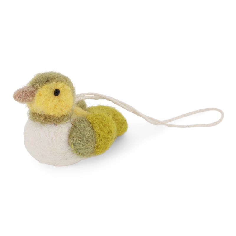 Mini Sparrow - Green/White - Gry & Sif - H:3 L:5,5 cm