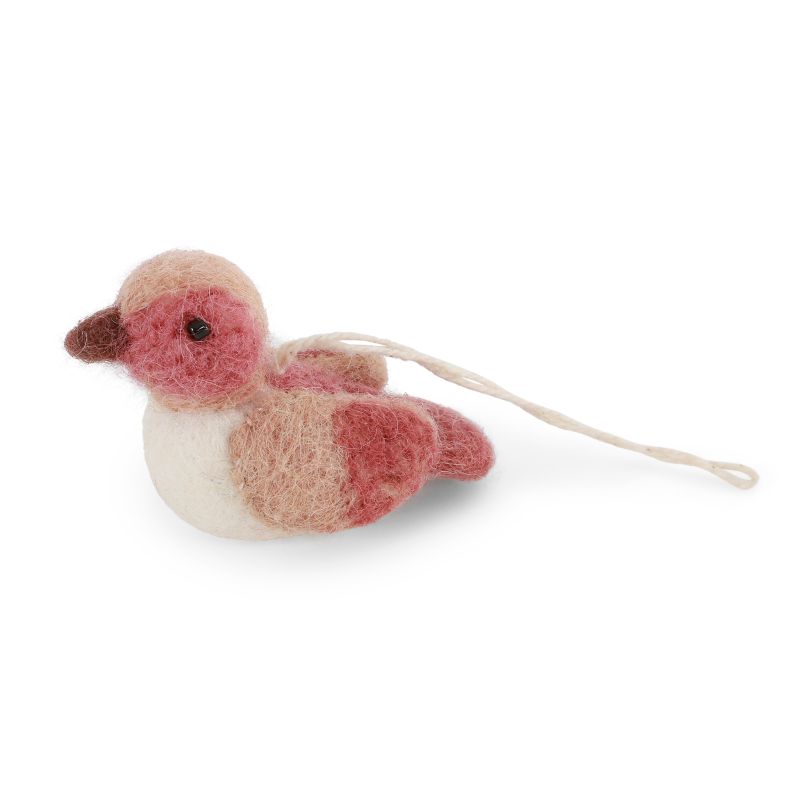 Mini Sparrow - Dusty Red/White - Gry & Sif - H:3 L:5,5 cm