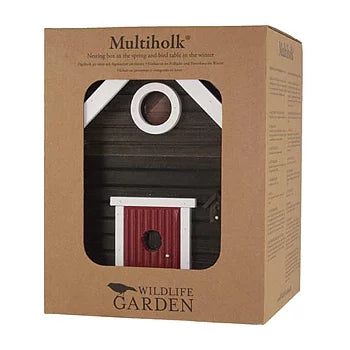 Multi-Fuglekasse/Foderhus - Black Cottage - Ekskl. Pæl