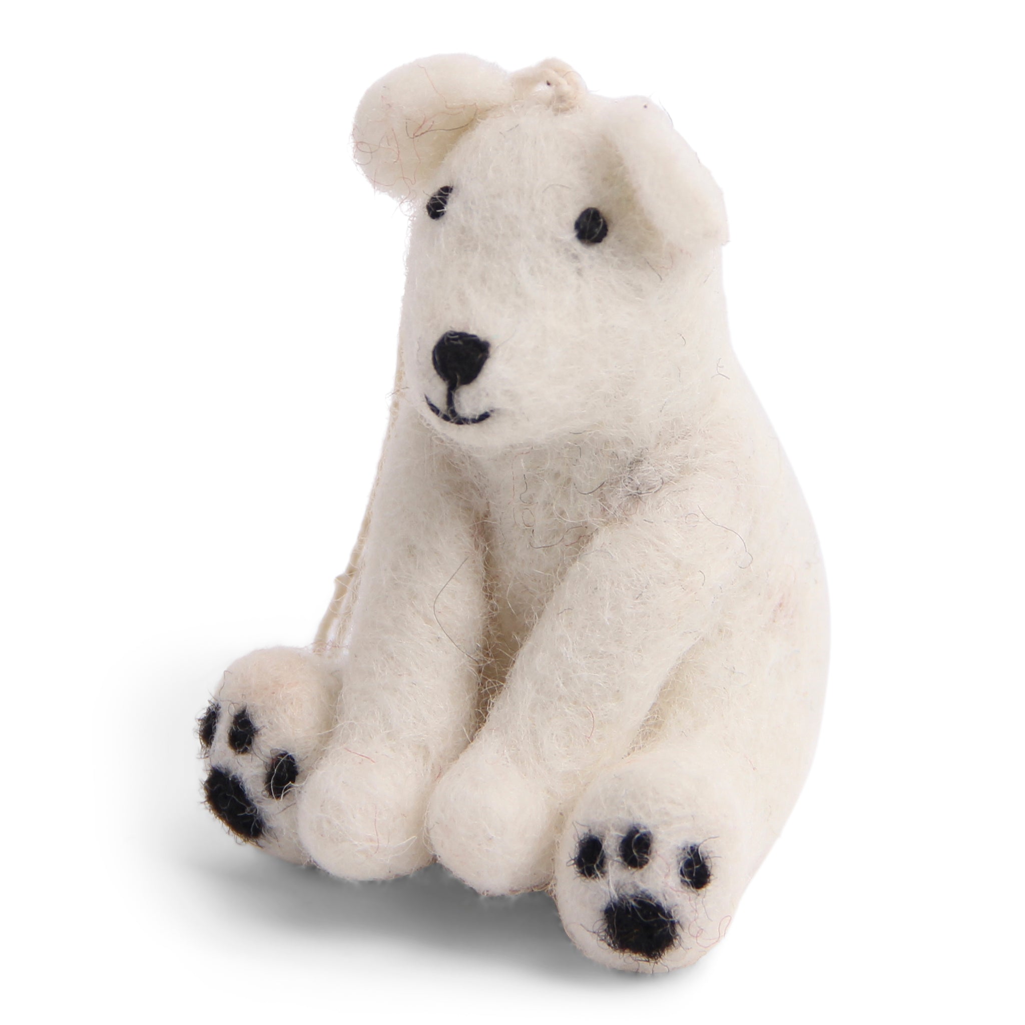 Polar Bear Sitting - Gry & Sif - H:7 L: 6 W: 6 cm
