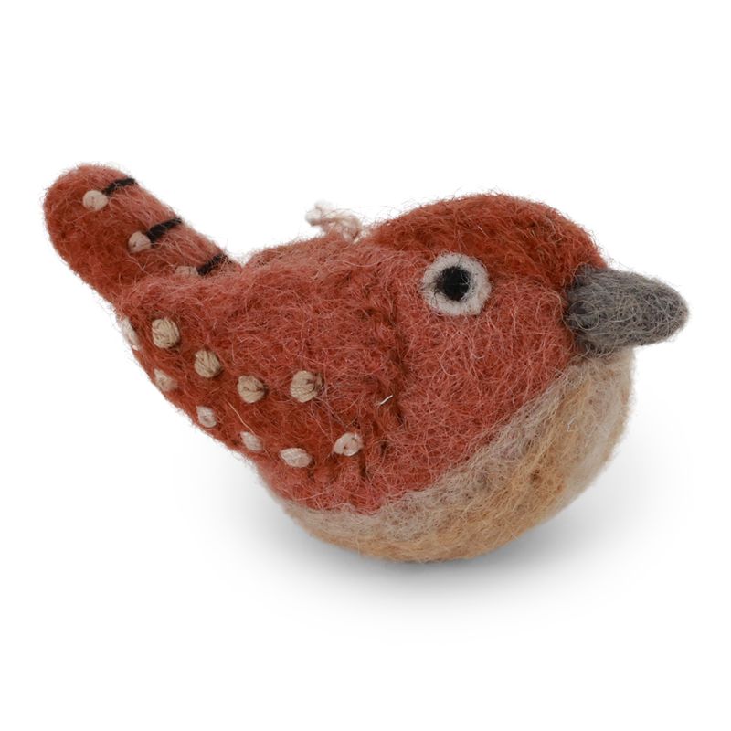 Bird - Wren - Rusty Brown - Gry & Sif - H:4 L: 8 cm