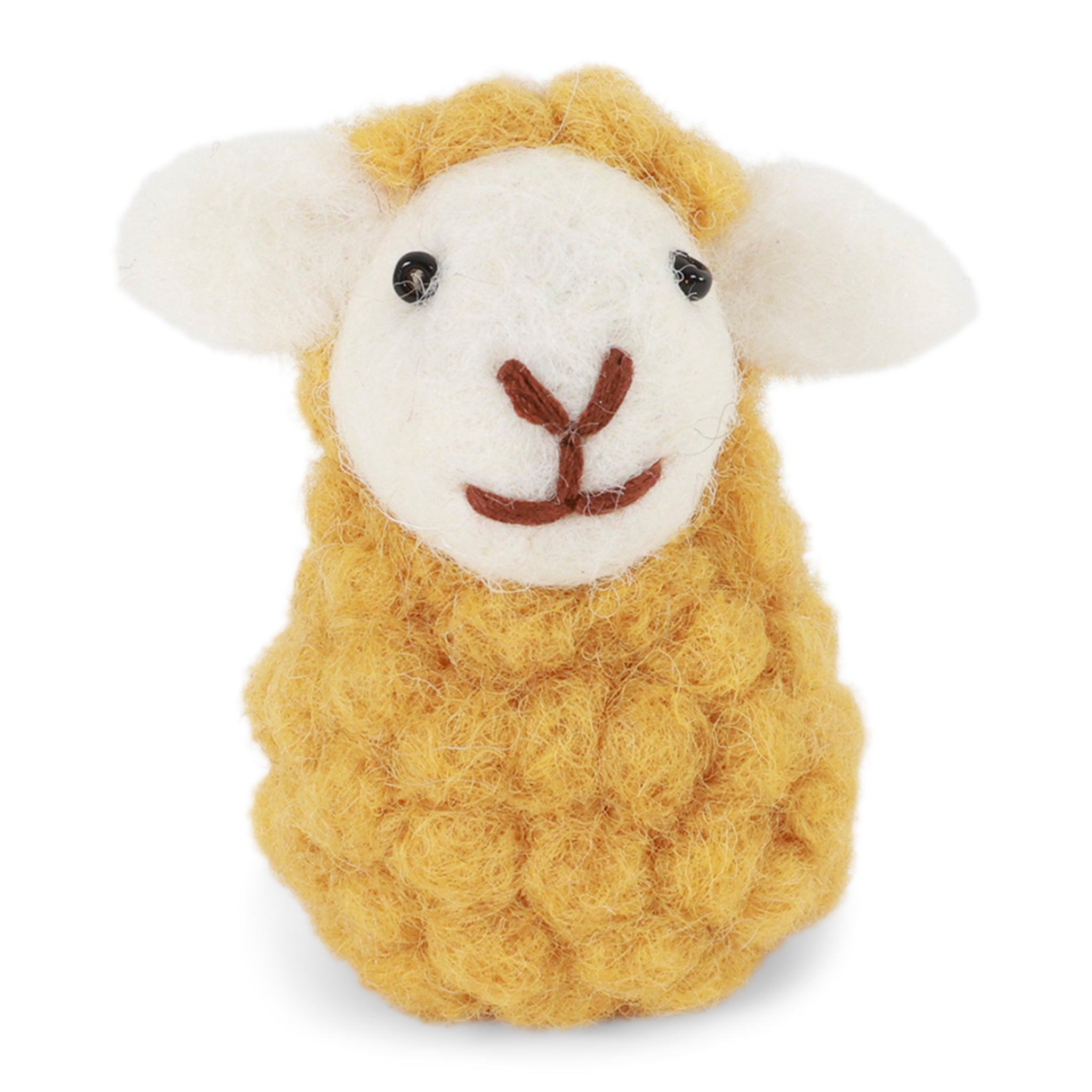 Sitting Sheep - Ochre - Gry & Sif - H:5 Ø:3,5 cm