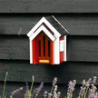 Sommerfuglehus - Rød - Ekskl. Pæl