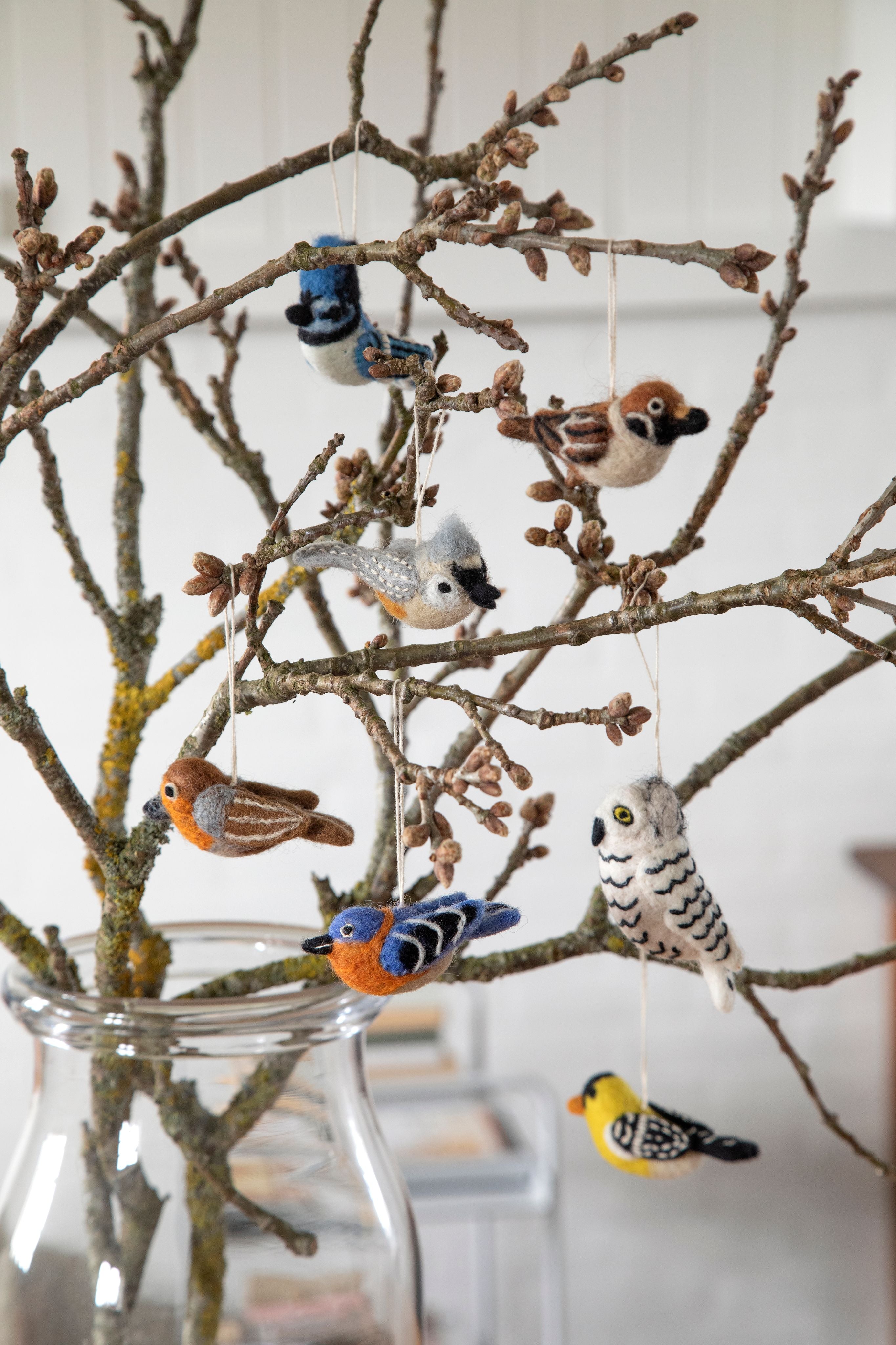 Bird - Blue Jay - Gry & Sif - H:5 L:8 W:3,5 cm