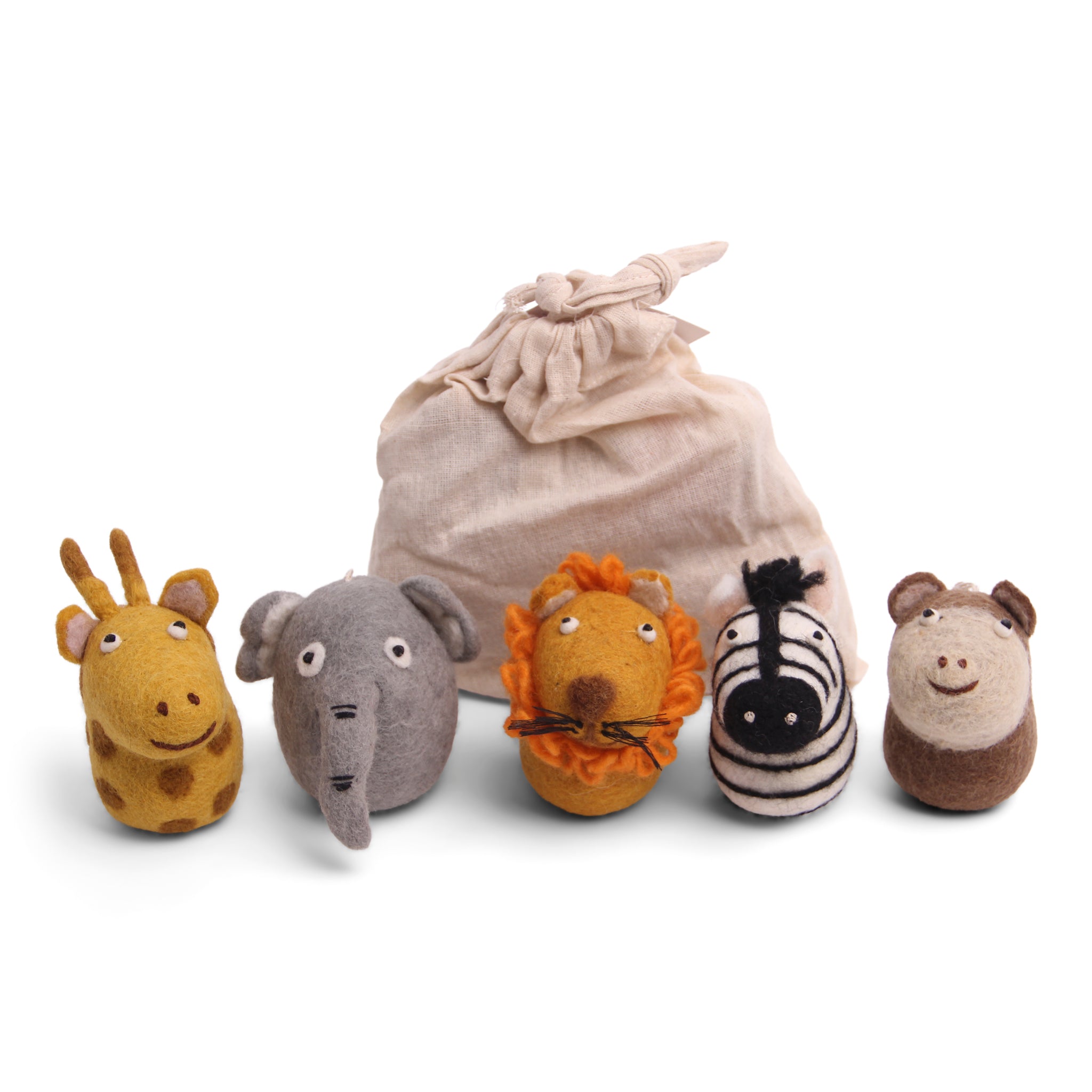 Safari Animals - Sæt m. 5 - Gry & Sif - H:6 cm