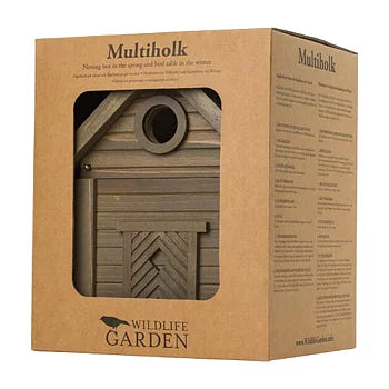 Multi-Fuglekasse/Foderhus - Green Umber - Ekskl. Pæl