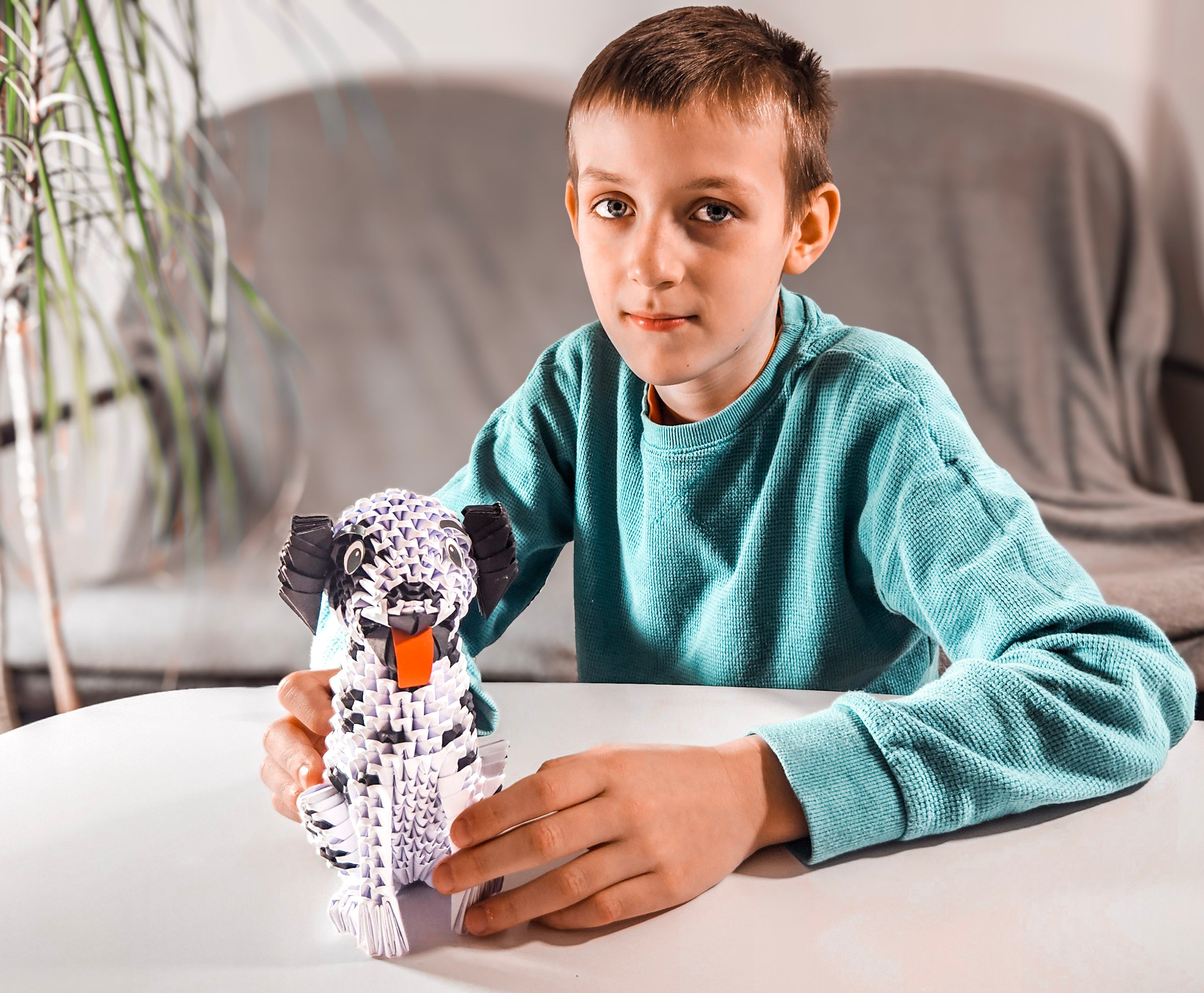 3D Dalmatiner - Origami (Byg-selv papirskulptur - 711 pcs)