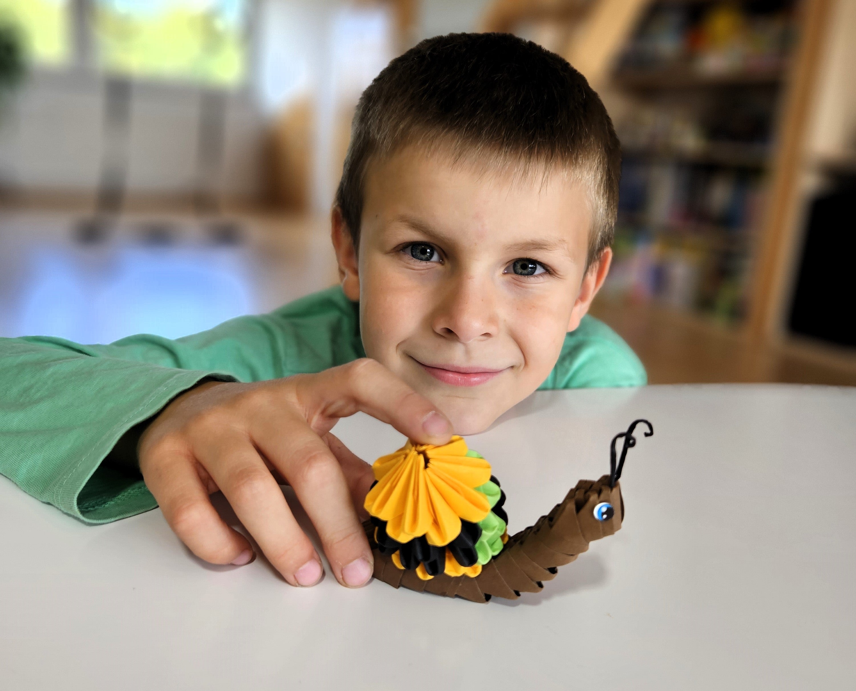 3D Snegl - Origami (Byg-selv papirskulptur)
