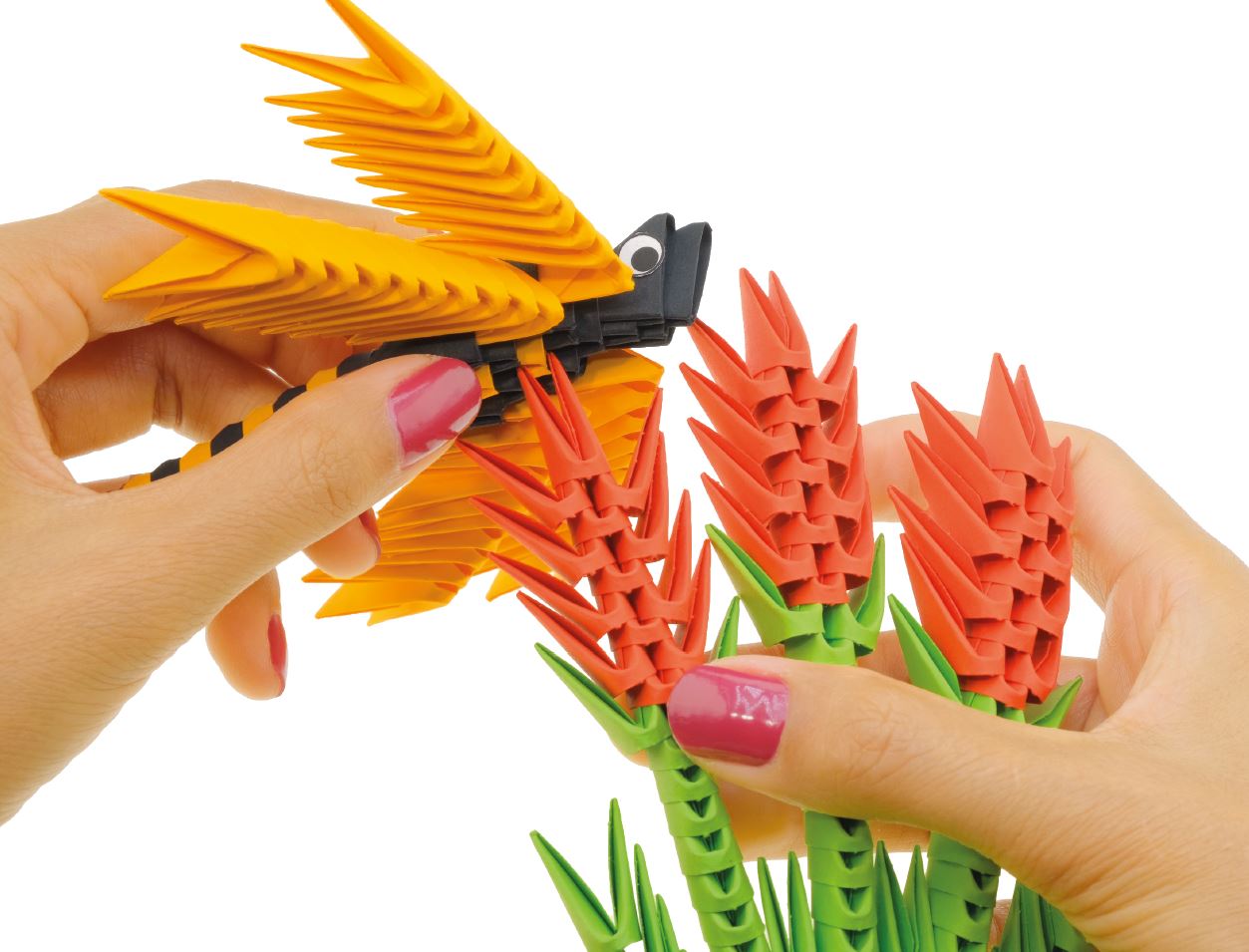 3D Guldsmede - Origami (Byg-selv papirskulptur - 341 pcs)