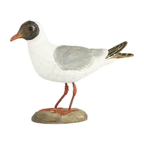 Hættemåge DecoBird - Håndskåret Træfigur Af Wildlife Garden