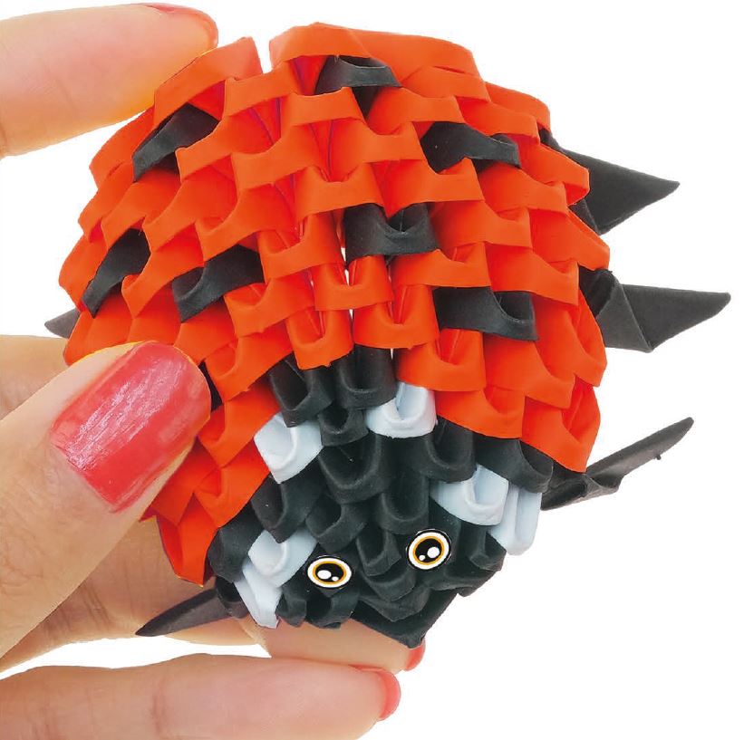 3D Mariehøns - Origami (Byg-selv papirskulptur)