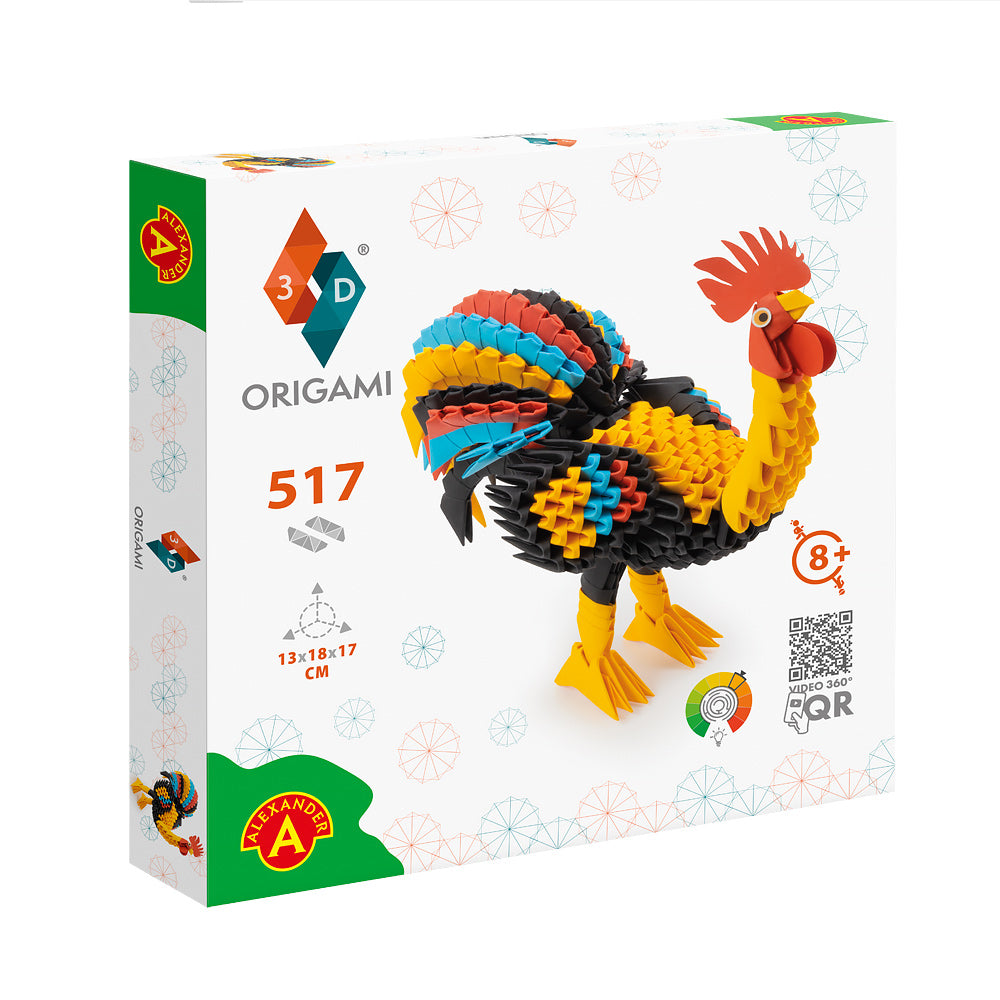 3D Hane - Origami (Byg-selv papirskulptur - 517 pcs)