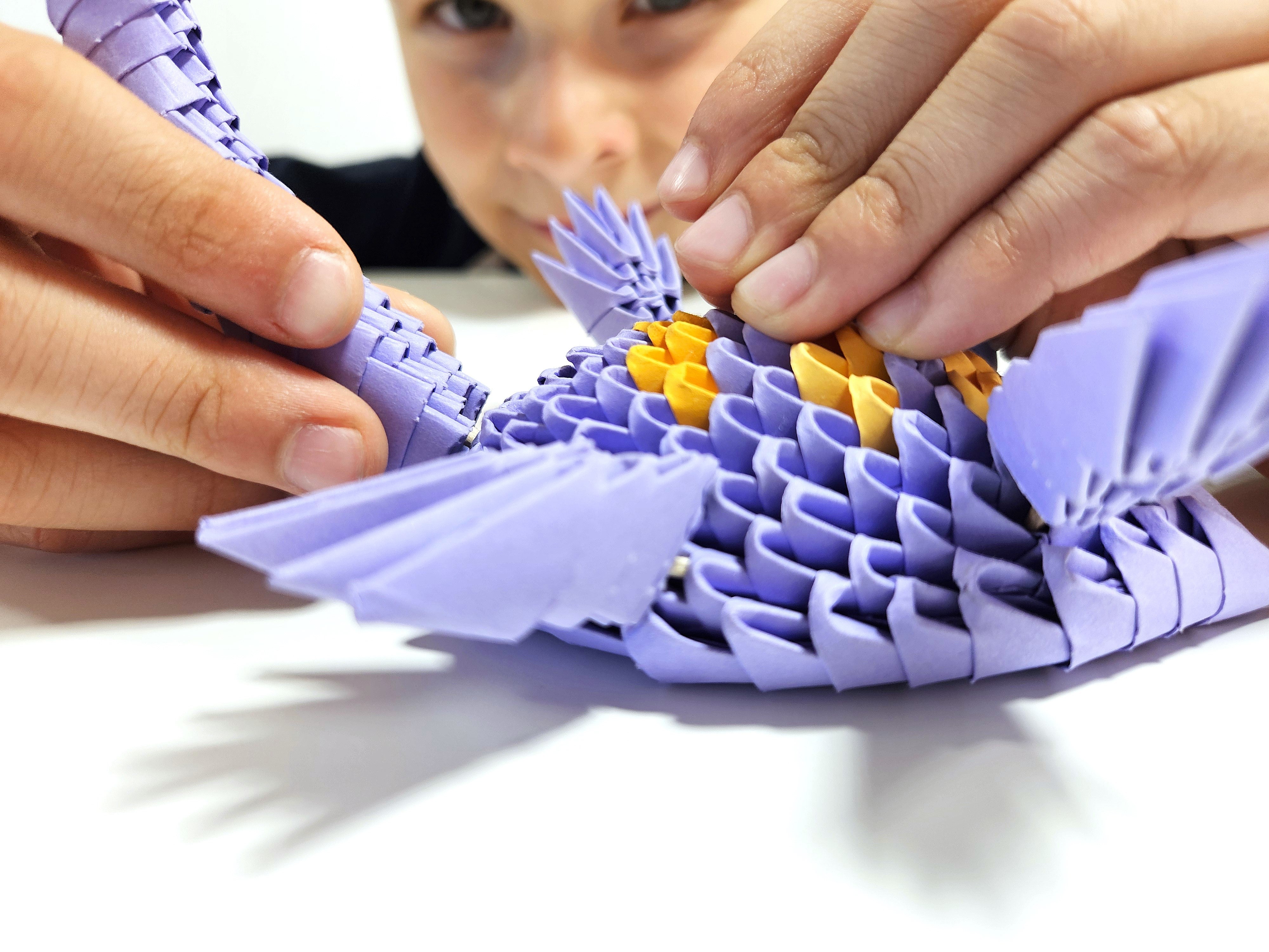 3D Plesiosaurus - Origami (Byg-selv papirskulptur - 312 pcs)