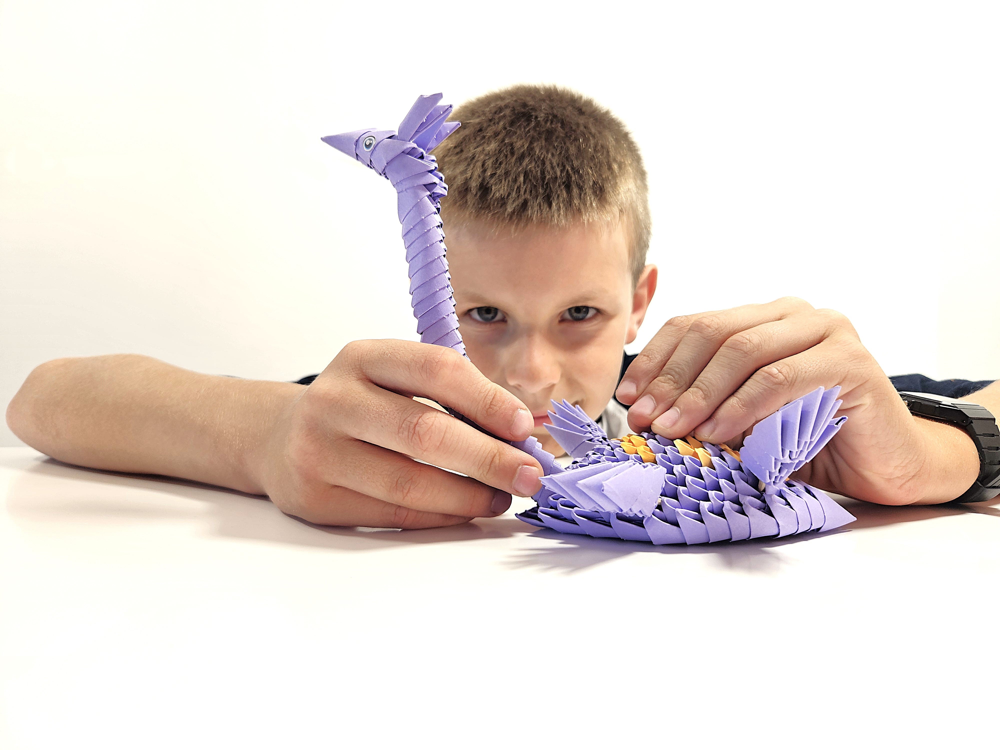 3D Plesiosaurus - Origami (Byg-selv papirskulptur - 312 pcs)