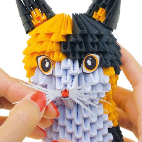 3D Kat - Origami (Byg-selv papirskulptur - 743 pcs)