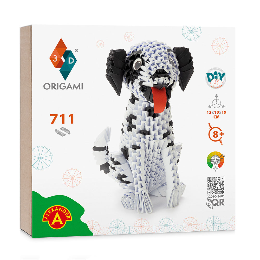 3D Dalmatiner - Origami (Byg-selv papirskulptur - 711 pcs)