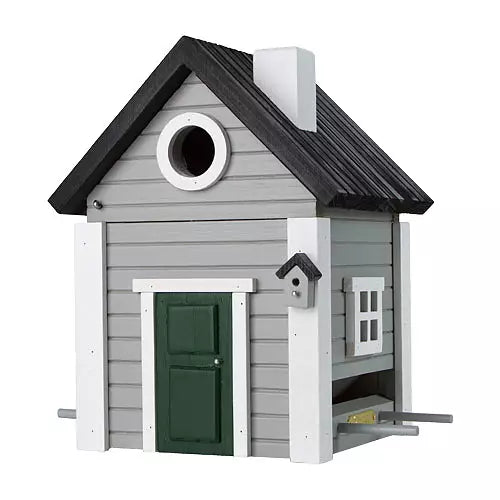 Multi-Fuglekasse/Foderhus - Grey Cottage - Ekskl. Pæl