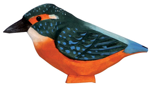 Magnet i træ med Isfugl - 7,5 cm – Trade Winds