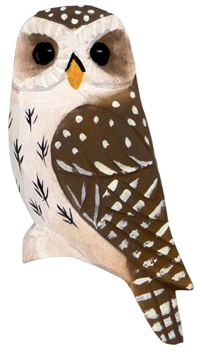 Magnet i træ med Sneugle - 7,5 cm – Trade Winds