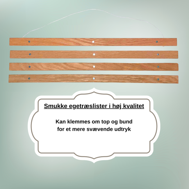 Egetræslister m. magneter til ophæng af plakater