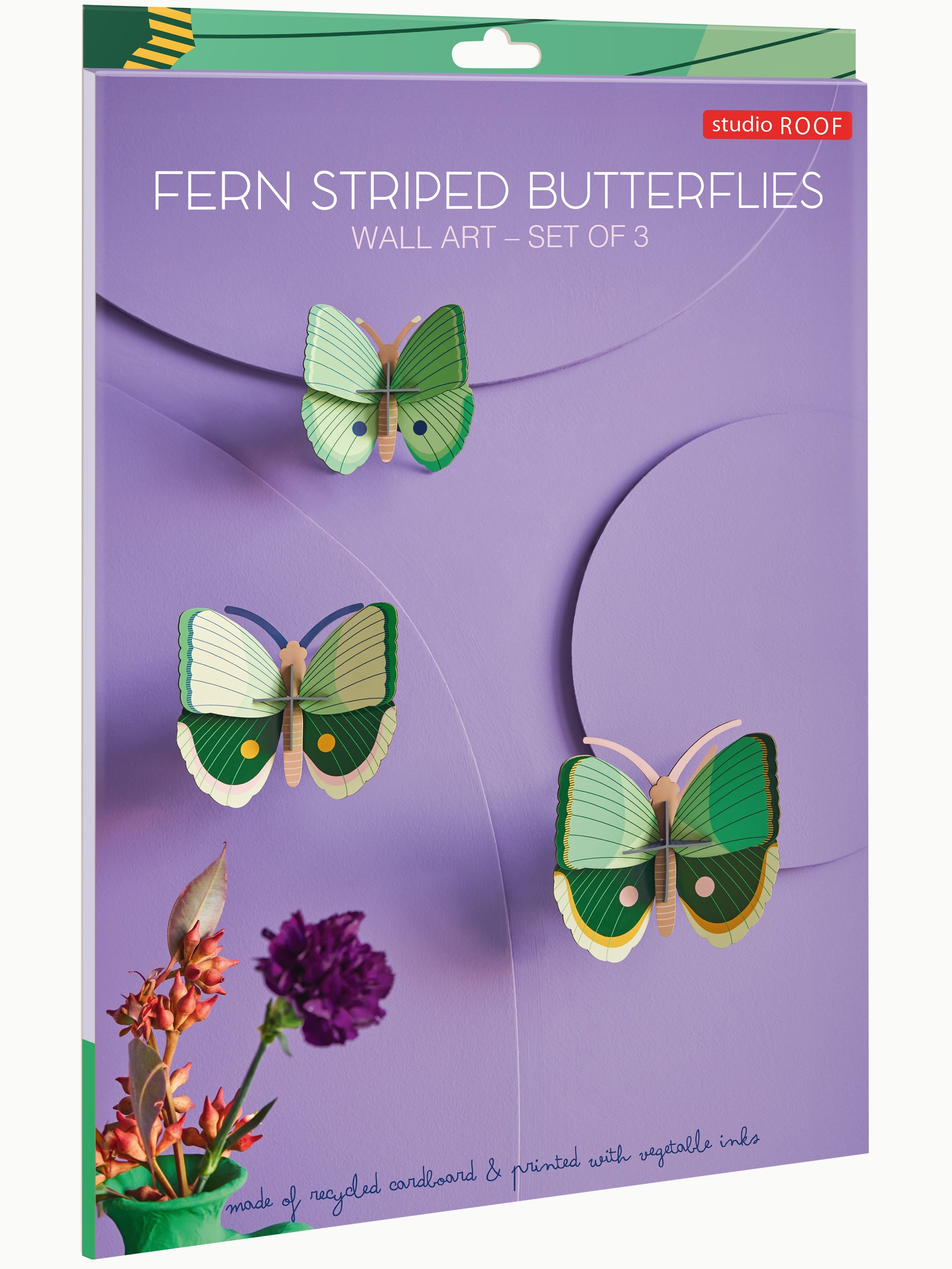 Fern Striped Butterflies - Sæt m. 3 - Studio ROOF
