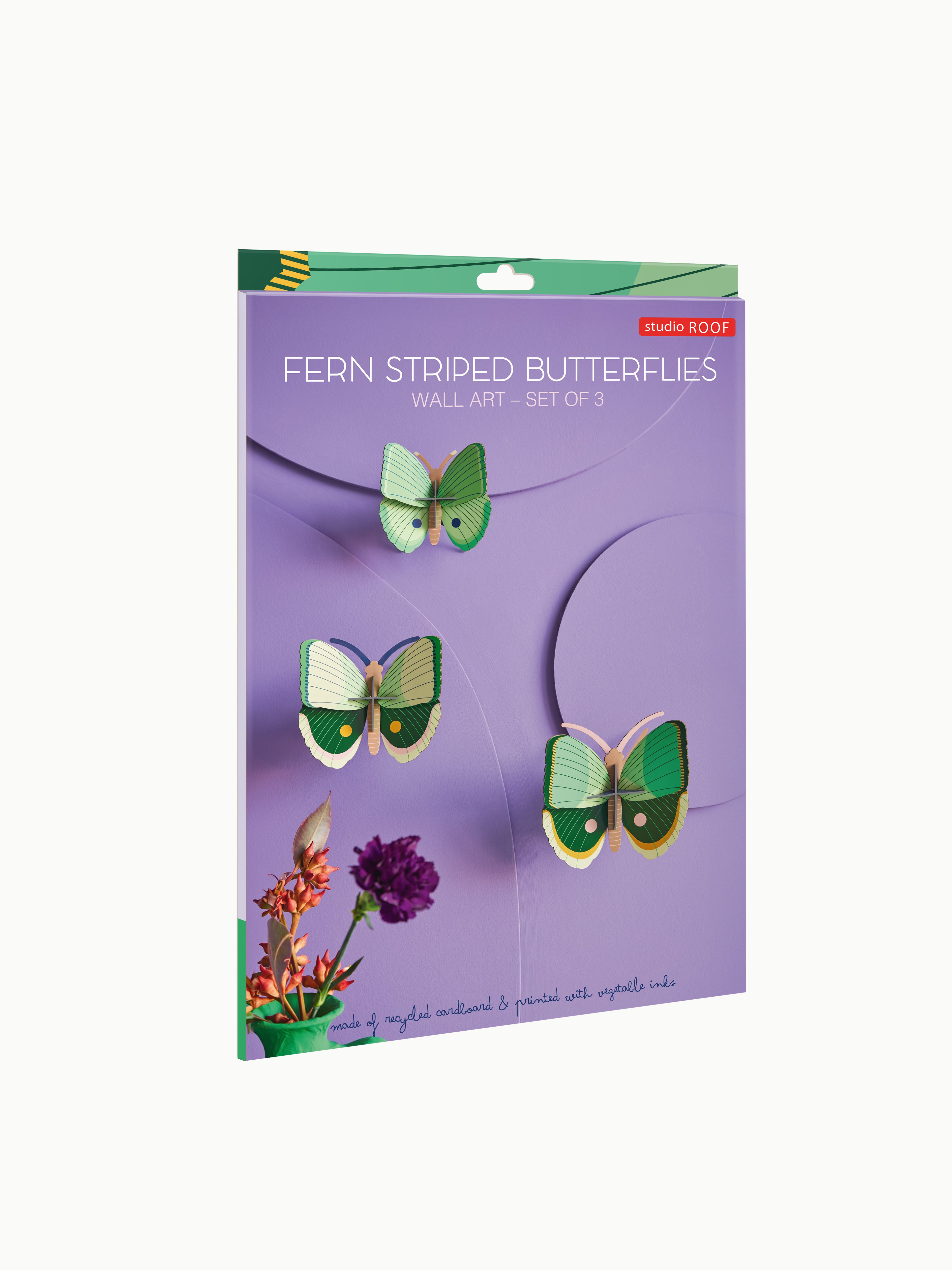 Fern Striped Butterflies - Sæt m. 3 - Studio ROOF
