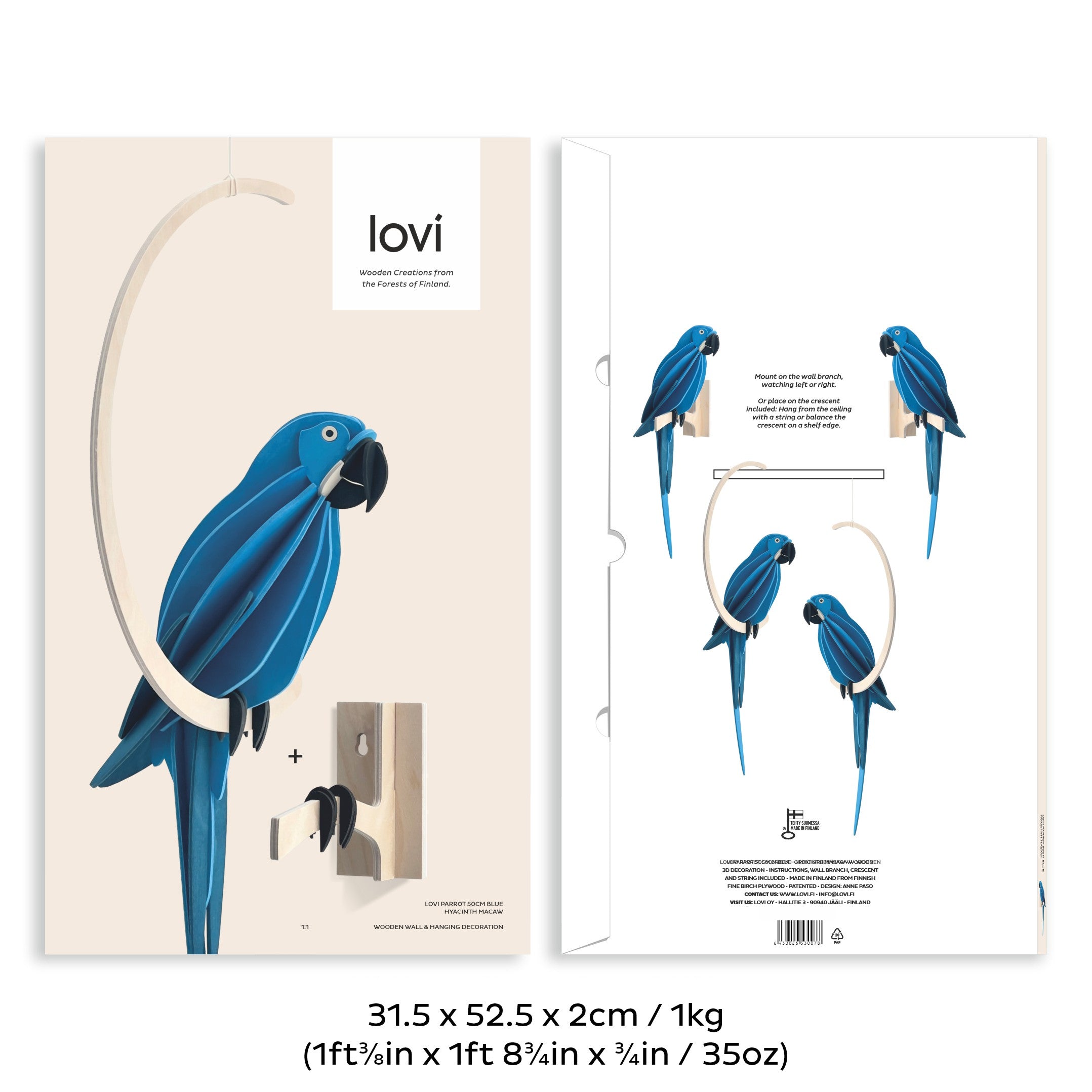 Blå Papegøje - Hyacinth Macaw - Lovi