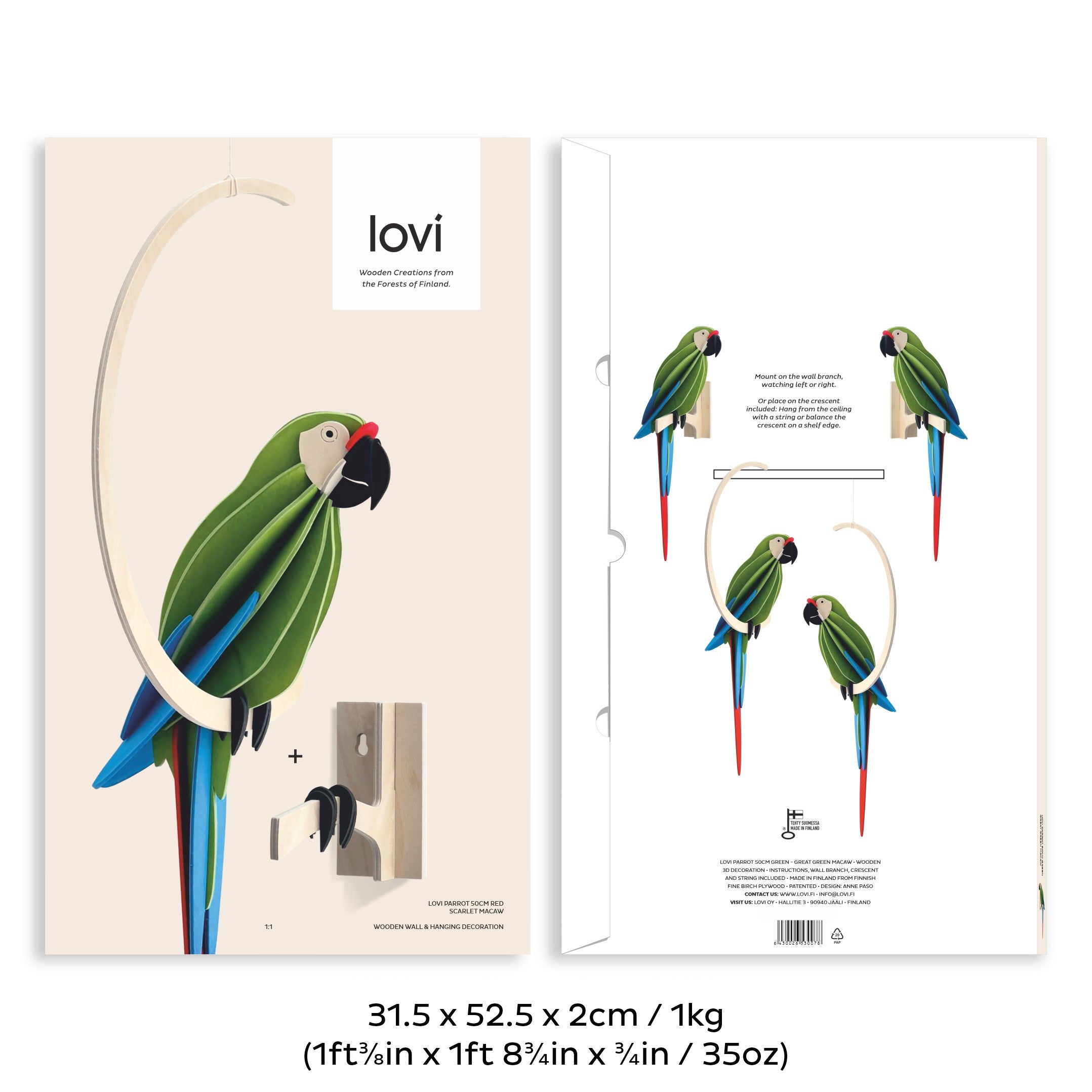 Grøn Papegøje - Great Green Macaw - Lovi