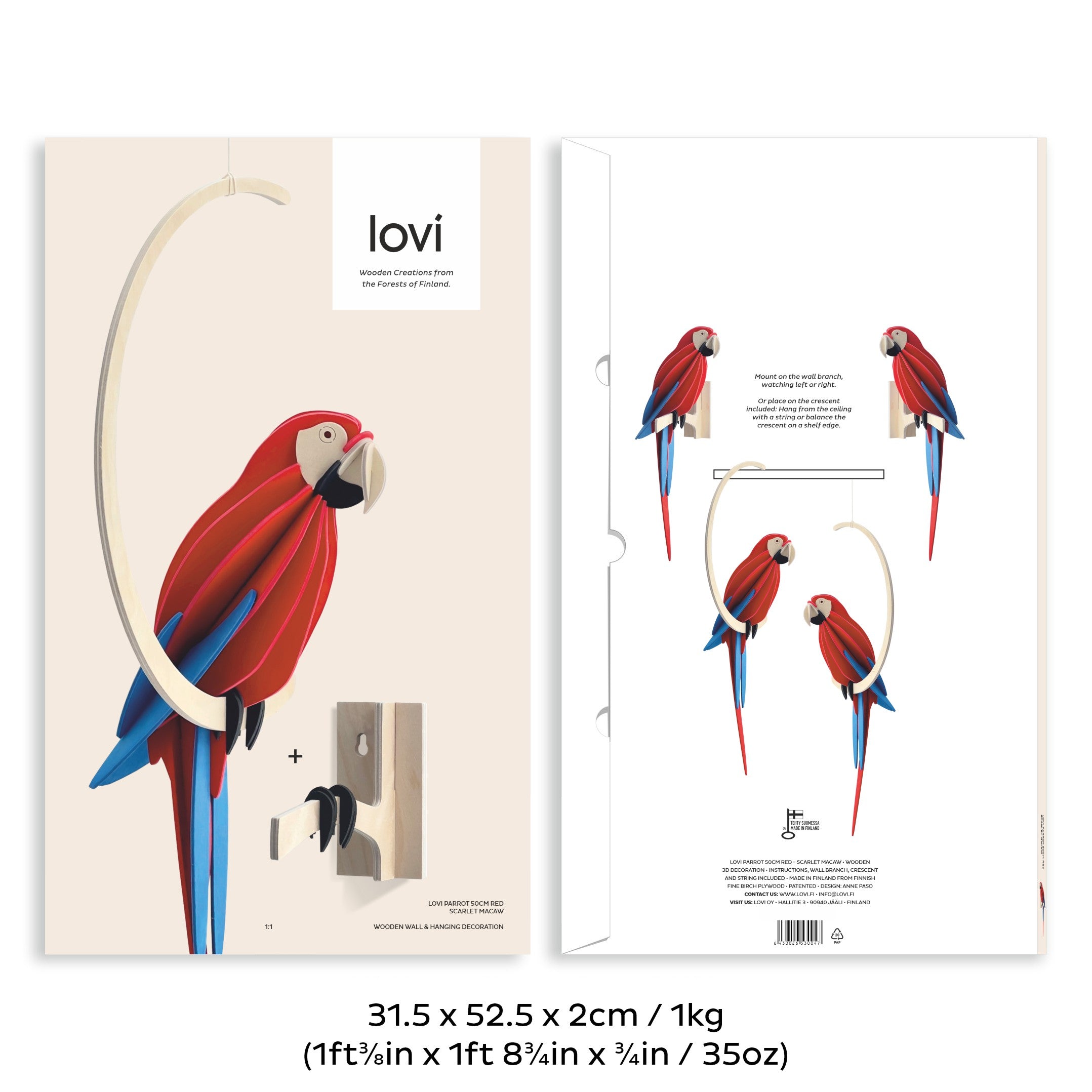 Rød Papegøje - Scarlet Macaw - Lovi