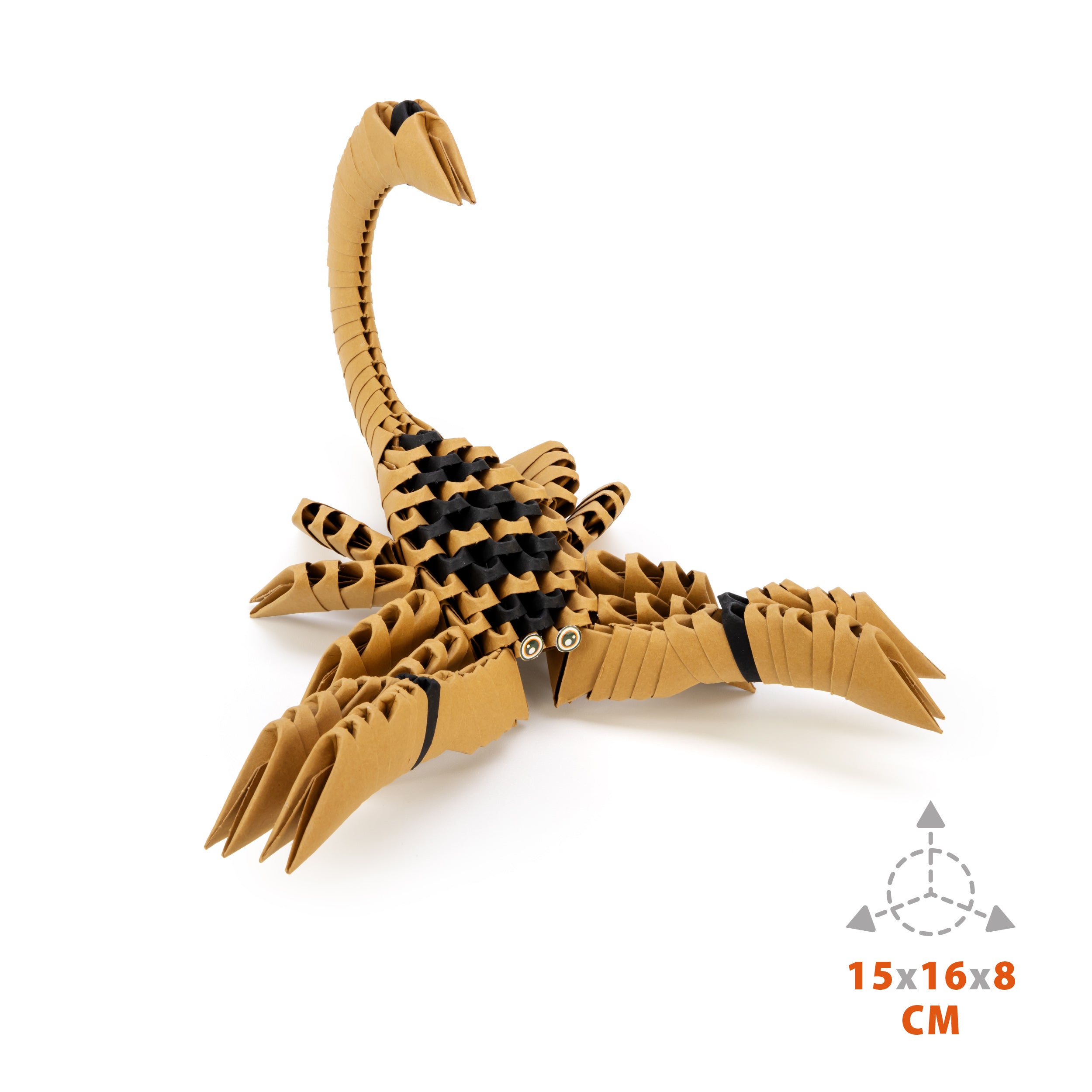 3D Skorpion - Origami (Byg-selv papirskulptur)