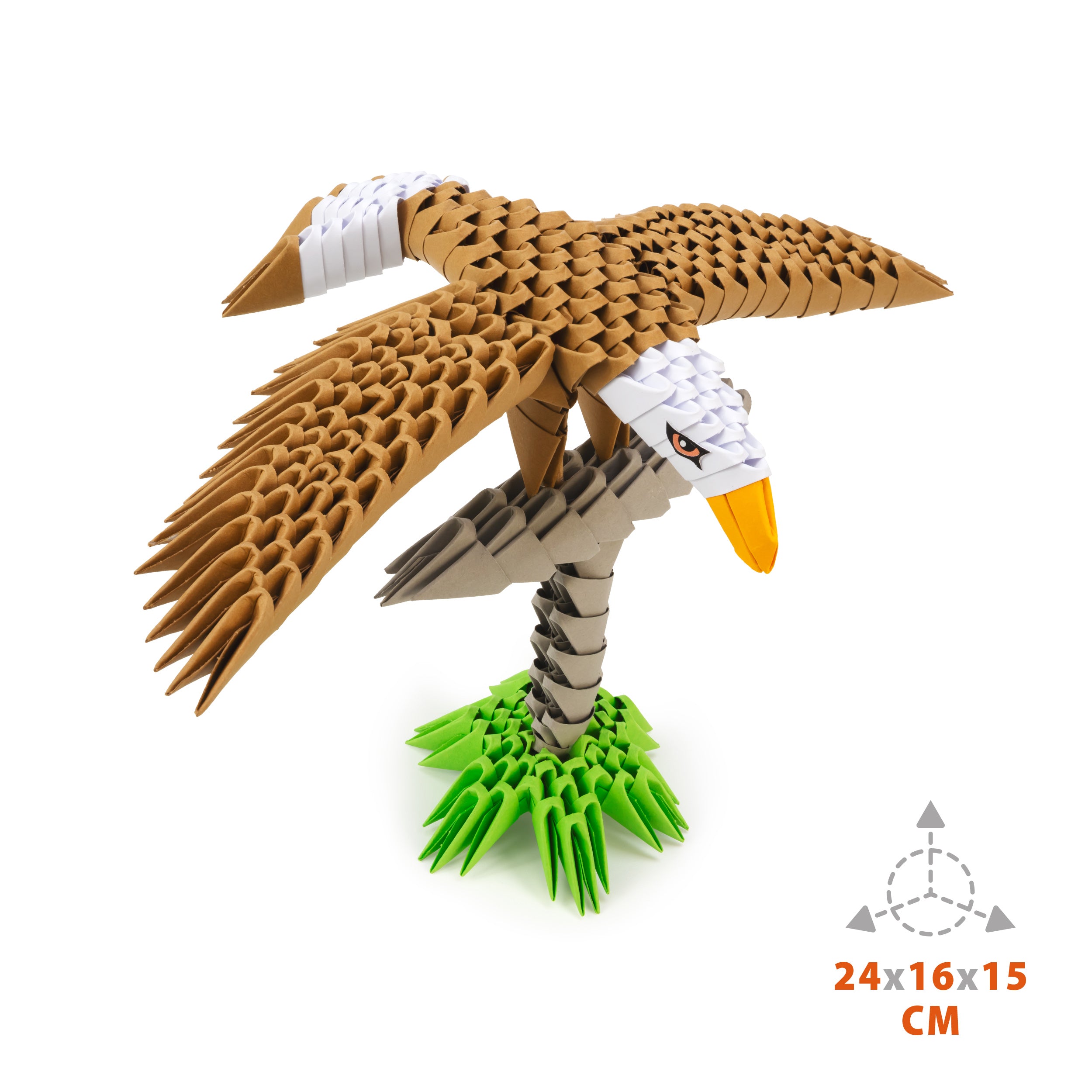 3D Ørn - Origami (Byg-selv papirskulptur)