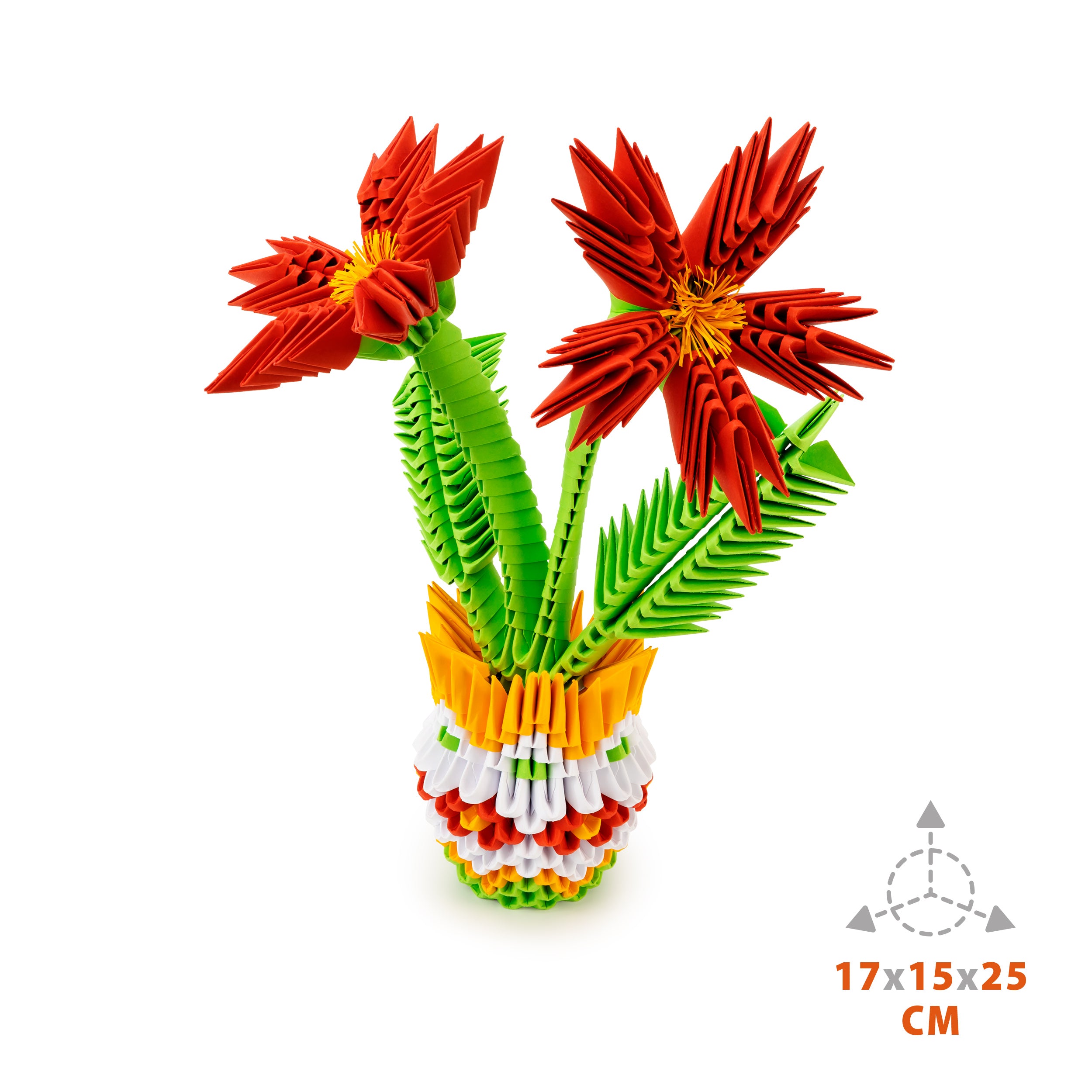 3D Blomster - Origami (Byg-selv papirskulptur - 554 pcs)