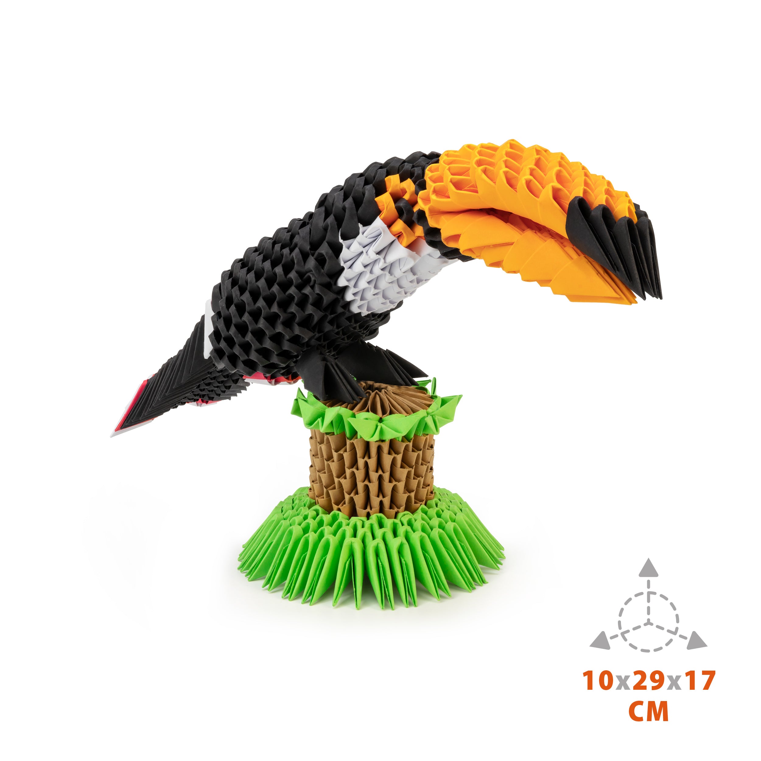 3D Tukan - Origami (Byg-selv papirskulptur - 752 pcs)