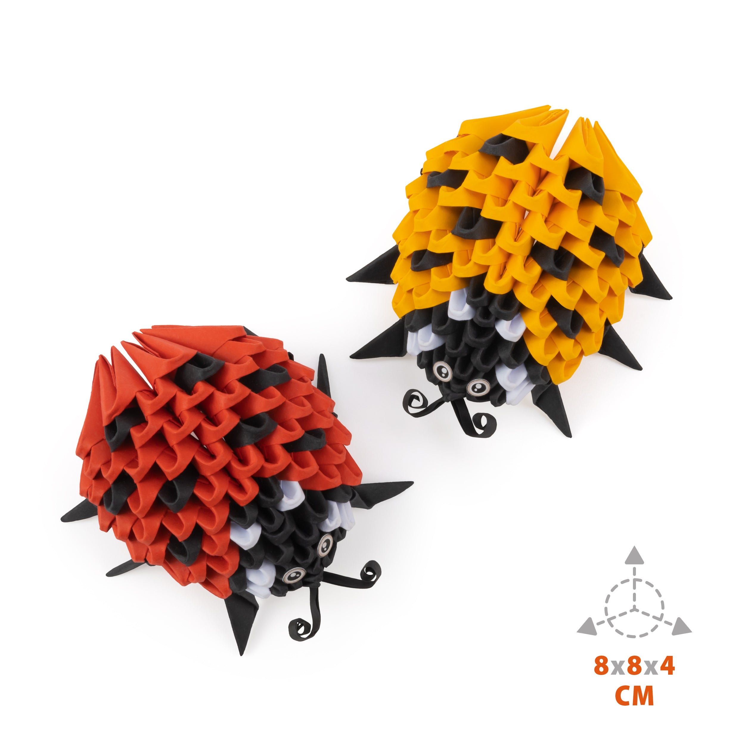 3D Mariehøns - Origami (Byg-selv papirskulptur)