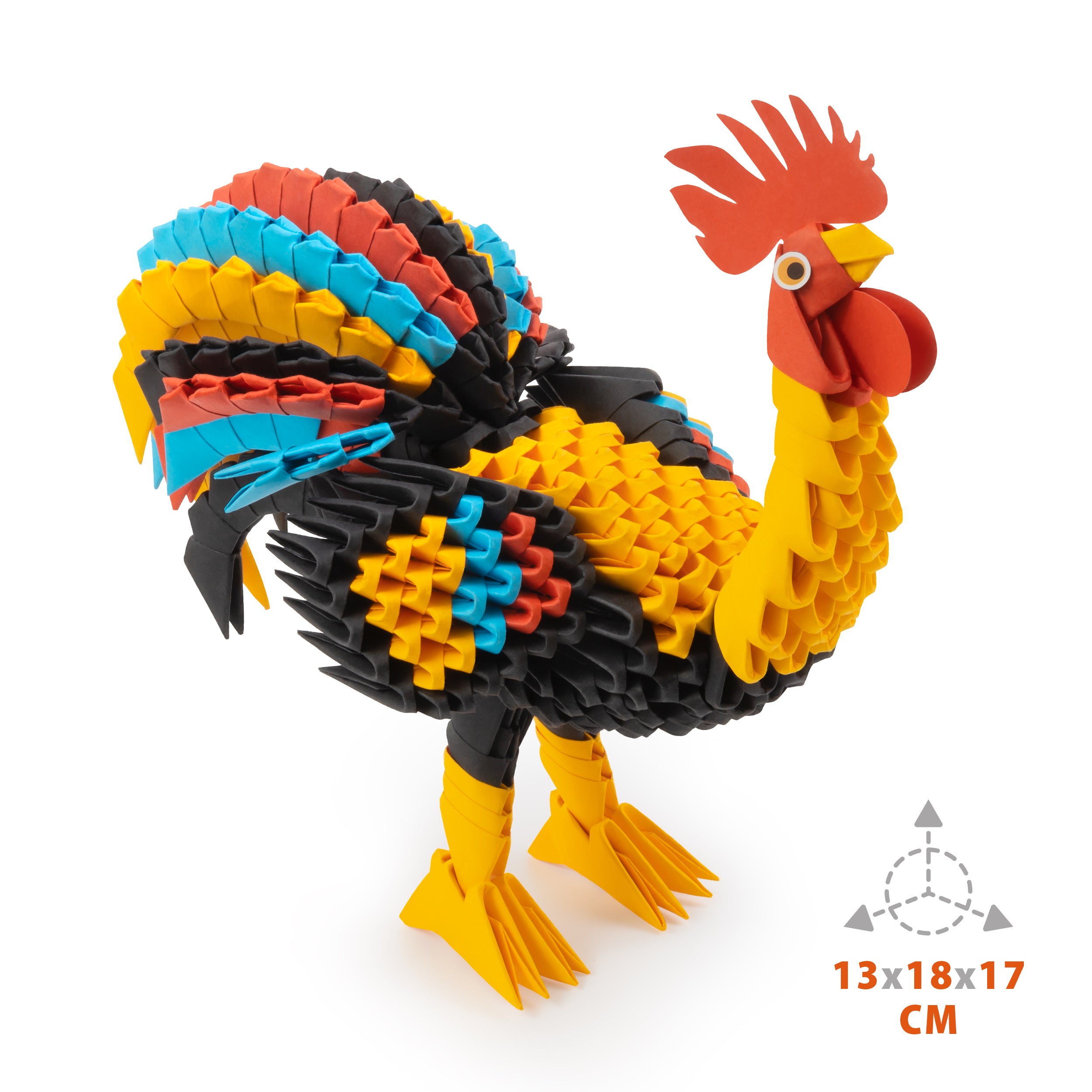 3D Hane - Origami (Byg-selv papirskulptur - 517 pcs)