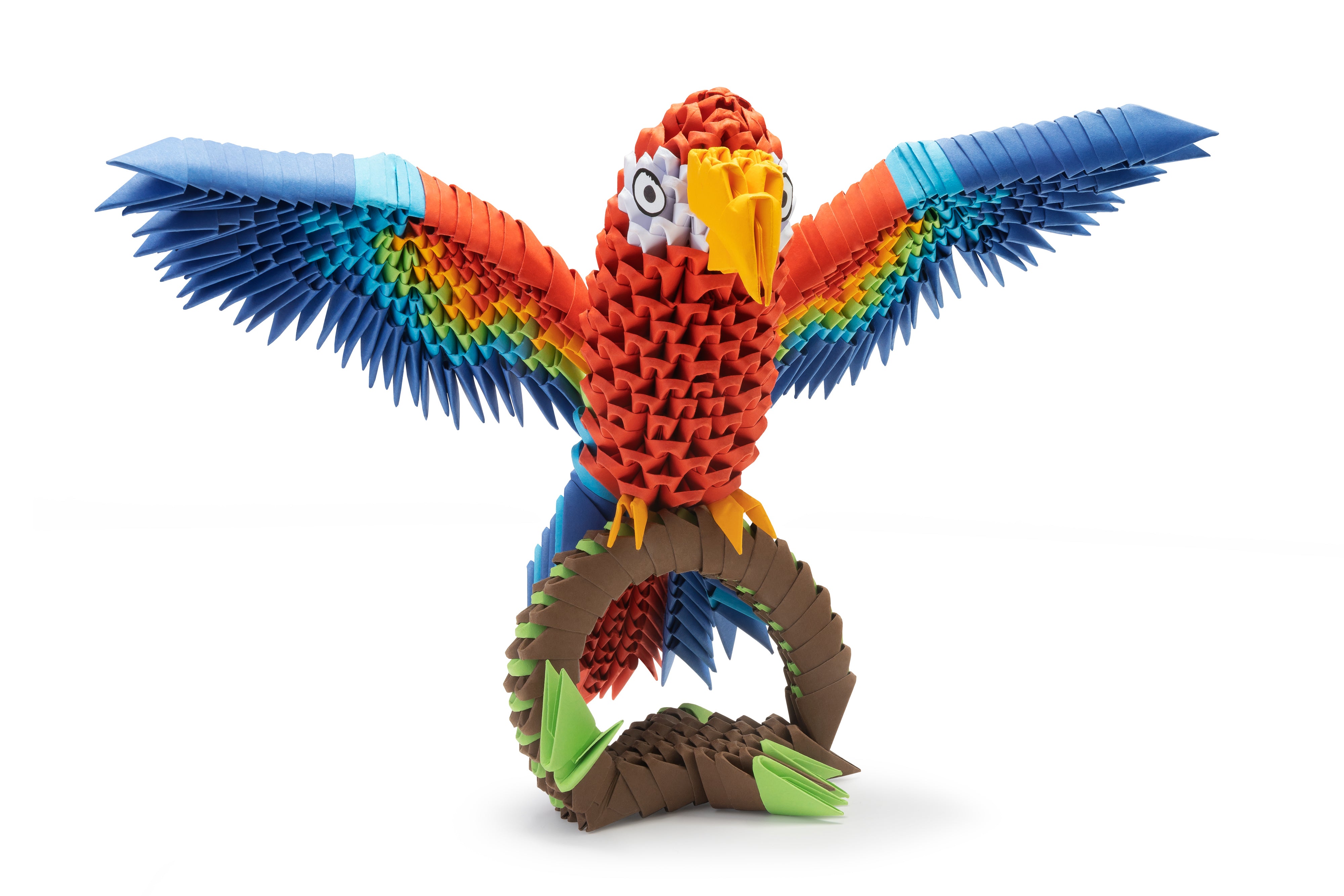 3D Papegøje - Origami (Byg-selv papirskulptur - 591 pcs)