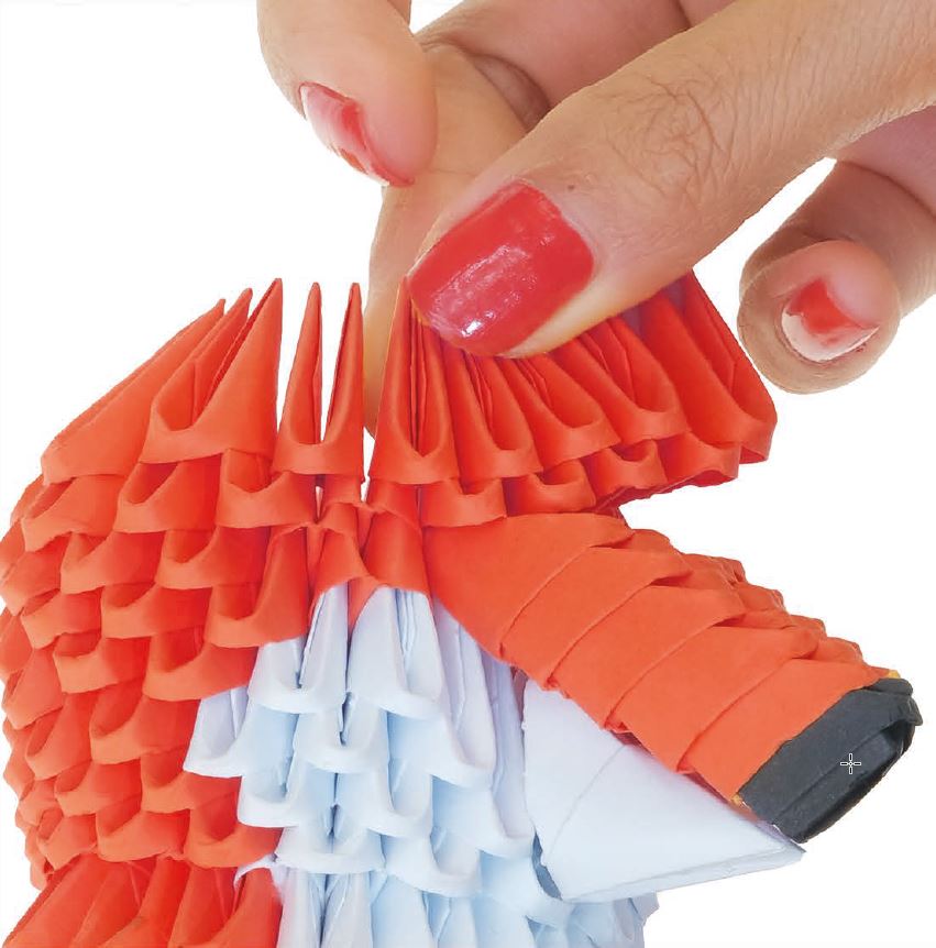 3D Ræv - Origami (Byg-selv papirskulptur - 777 pcs)