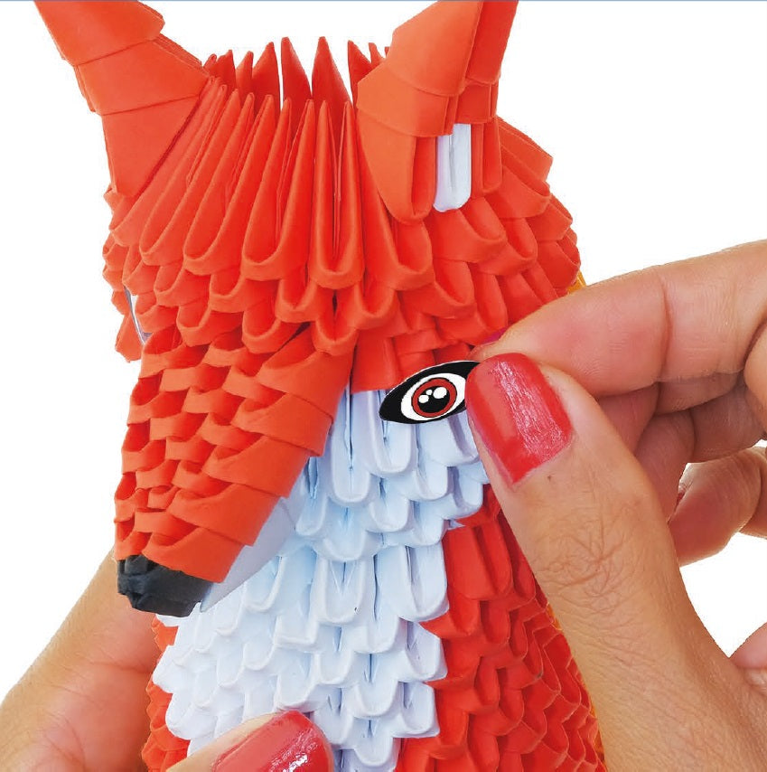 3D Ræv - Origami (Byg-selv papirskulptur - 777 pcs)