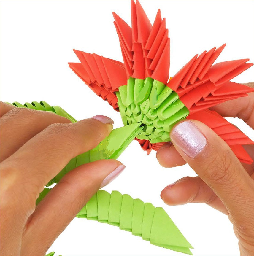 3D Blomster - Origami (Byg-selv papirskulptur - 554 pcs)
