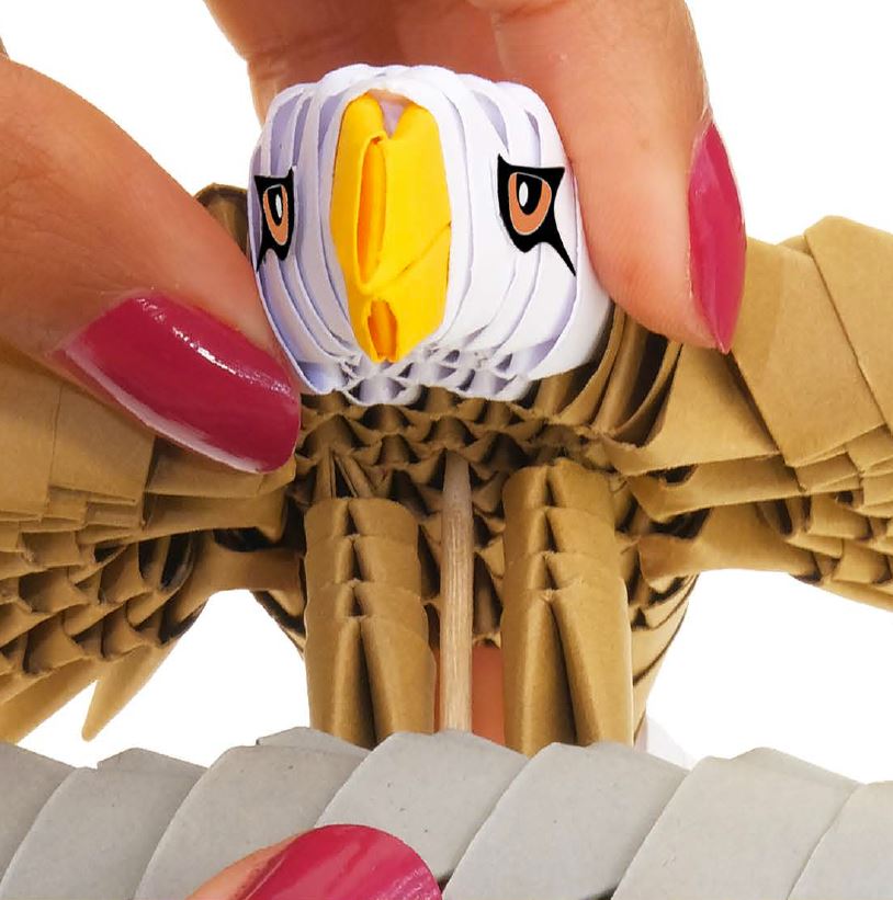 3D Ørn - Origami (Byg-selv papirskulptur - 336 pcs)