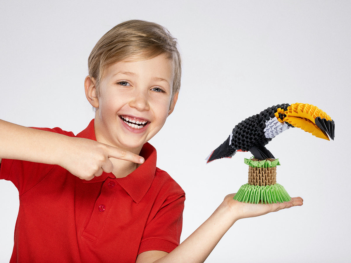 3D Tukan - Origami (Byg-selv papirskulptur - 752 pcs)