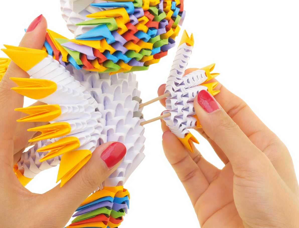 3D Enhjørning - Origami (Byg-selv papirskulptur - 656 pcs)