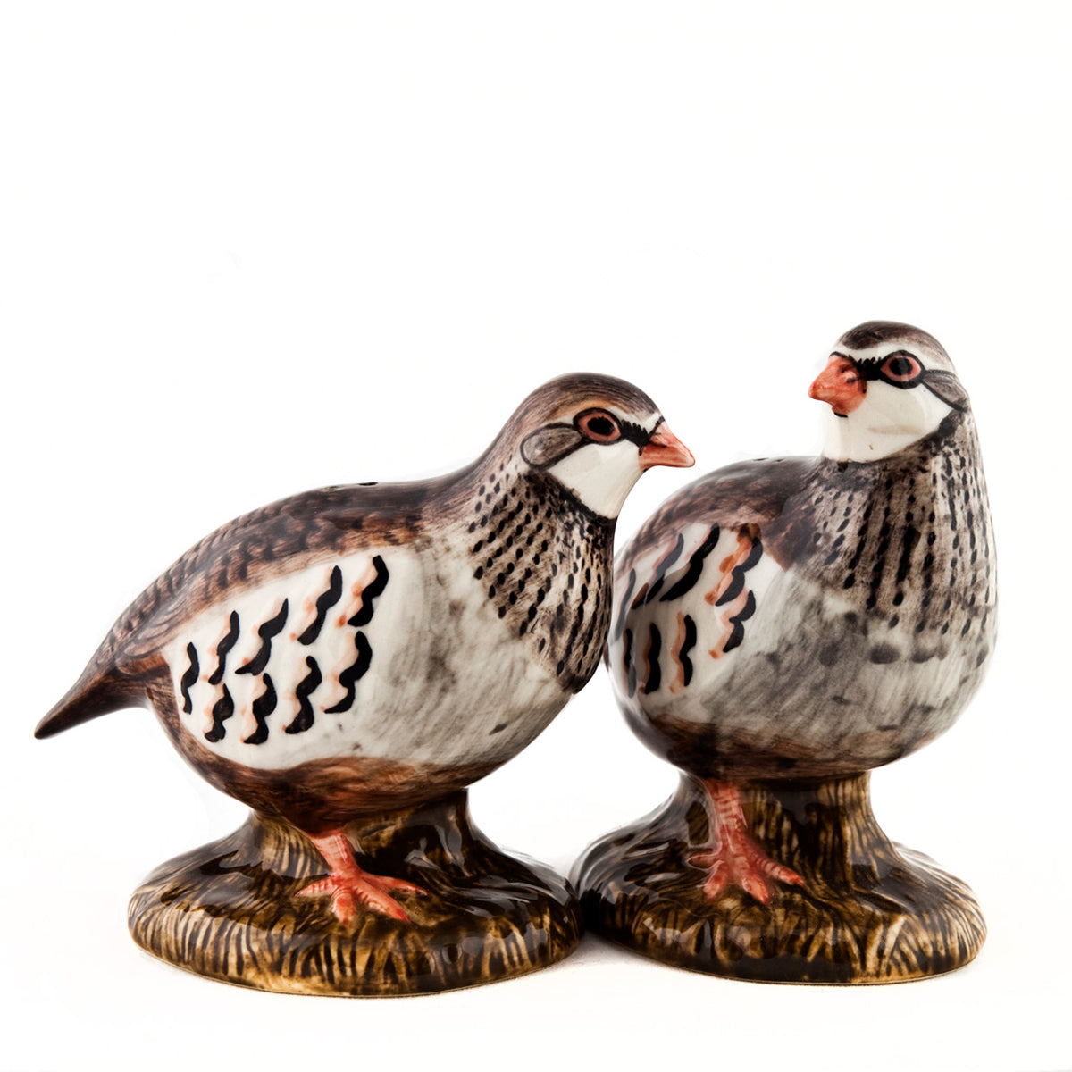 Salt- og pebersæt med Agerhøne – Håndmalet stentøj fra Quail