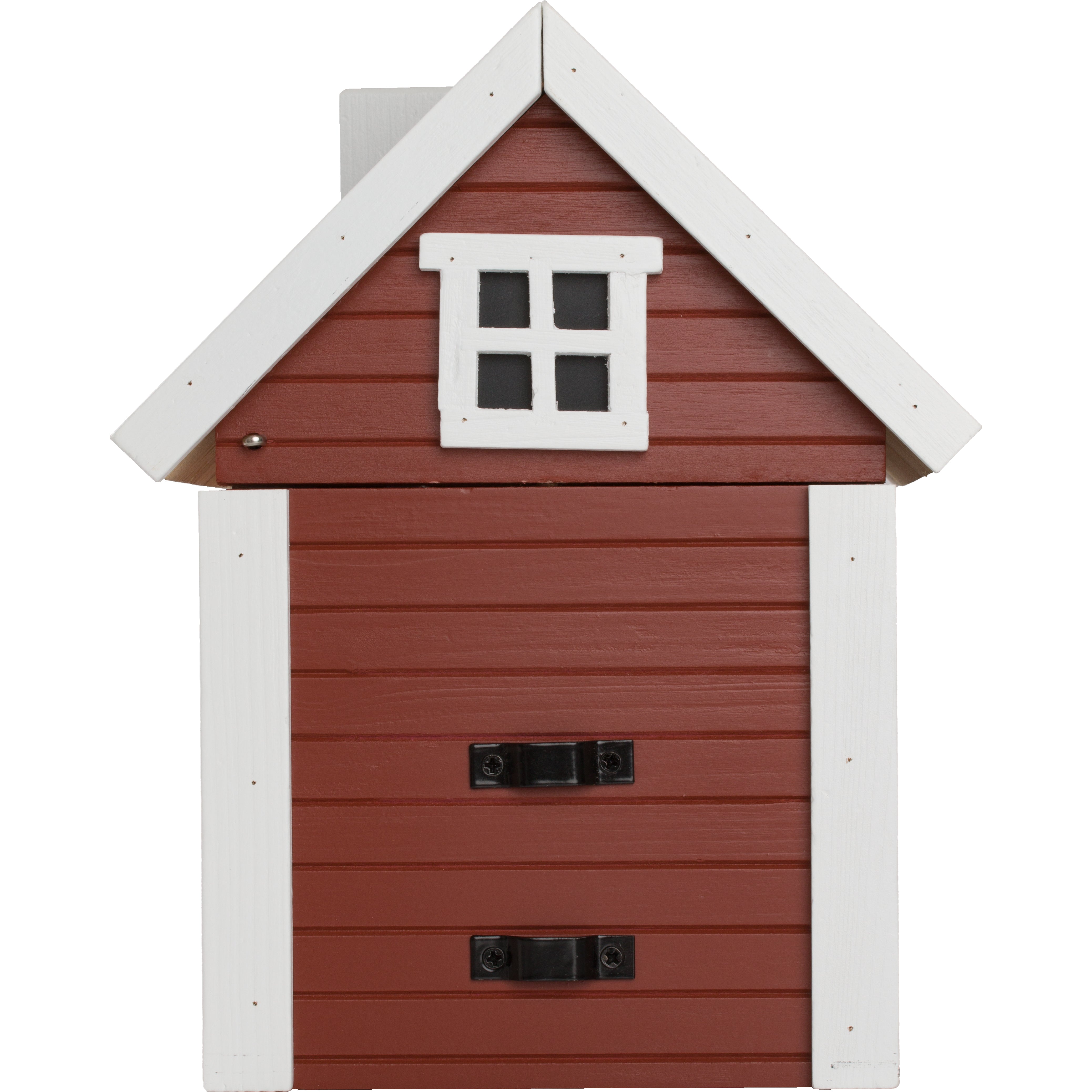 Multi-Fuglekasse/Foderhus - Red Cottage - Ekskl. Pæl