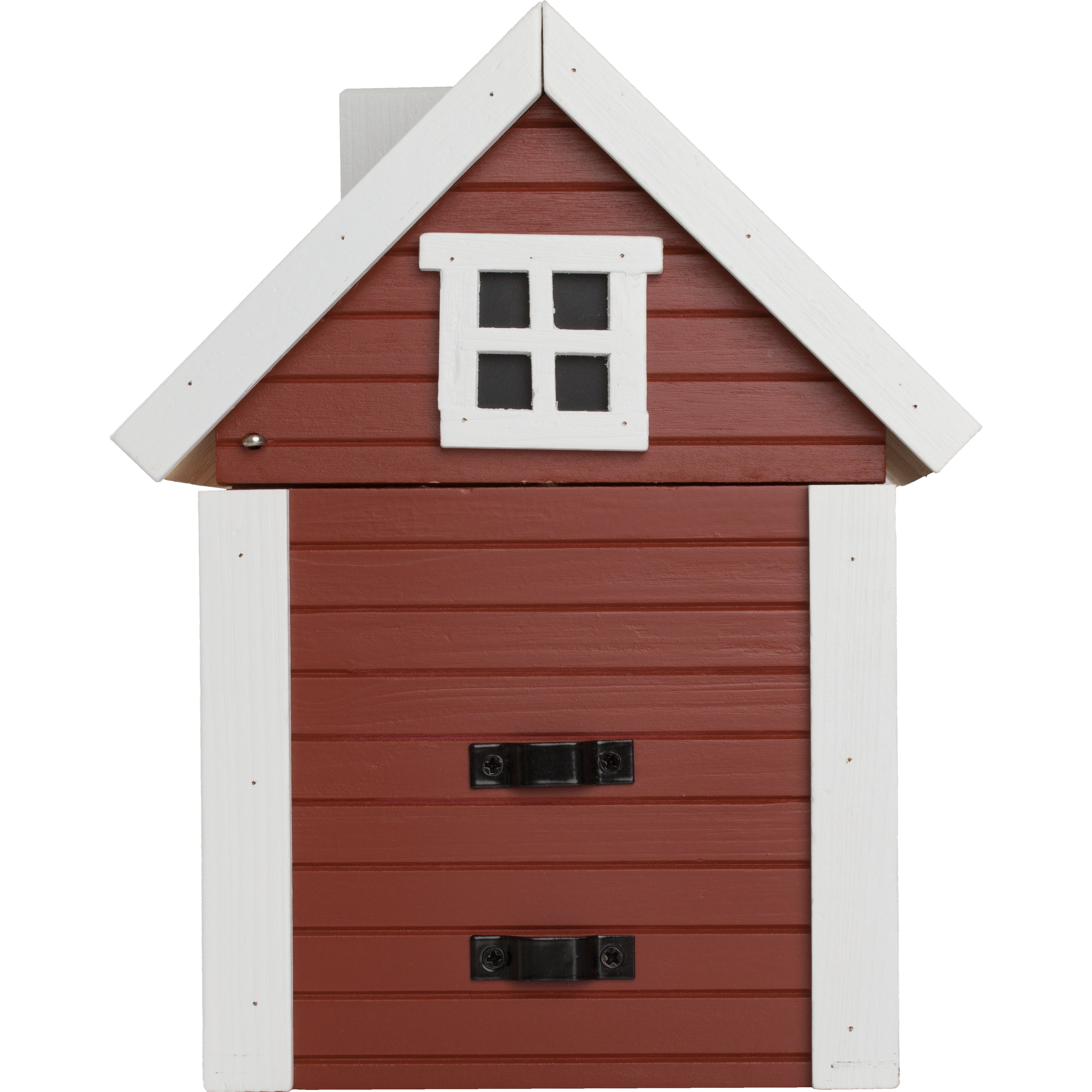 Multi-Fuglekasse/Foderhus - Red Cottage - Ekskl. Pæl