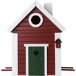 Multi-Fuglekasse/Foderhus - Red Cottage - Ekskl. Pæl